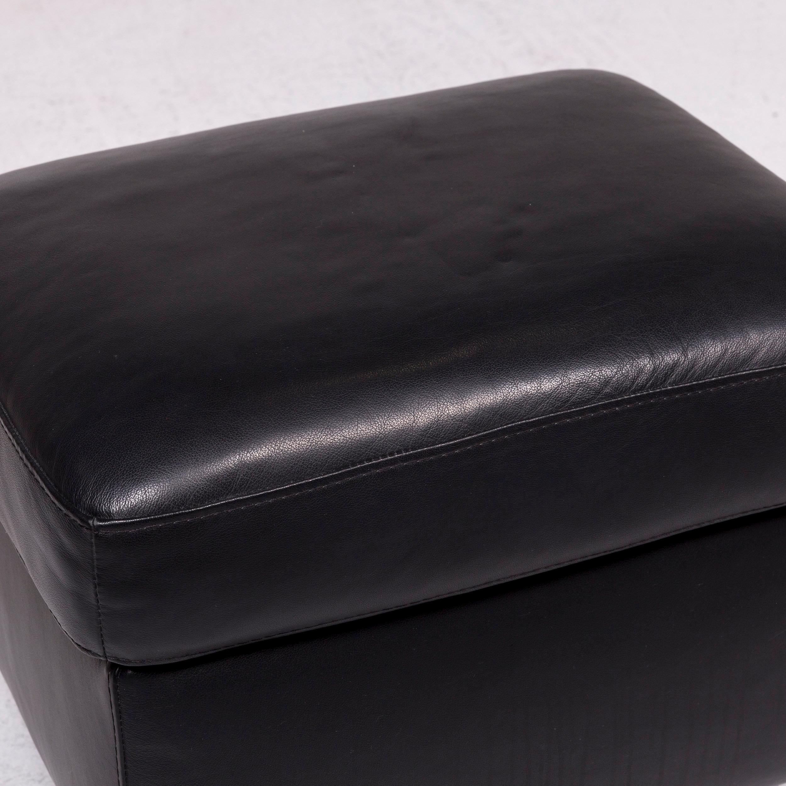 Modern Stressless Arion Leather Stool Black Function