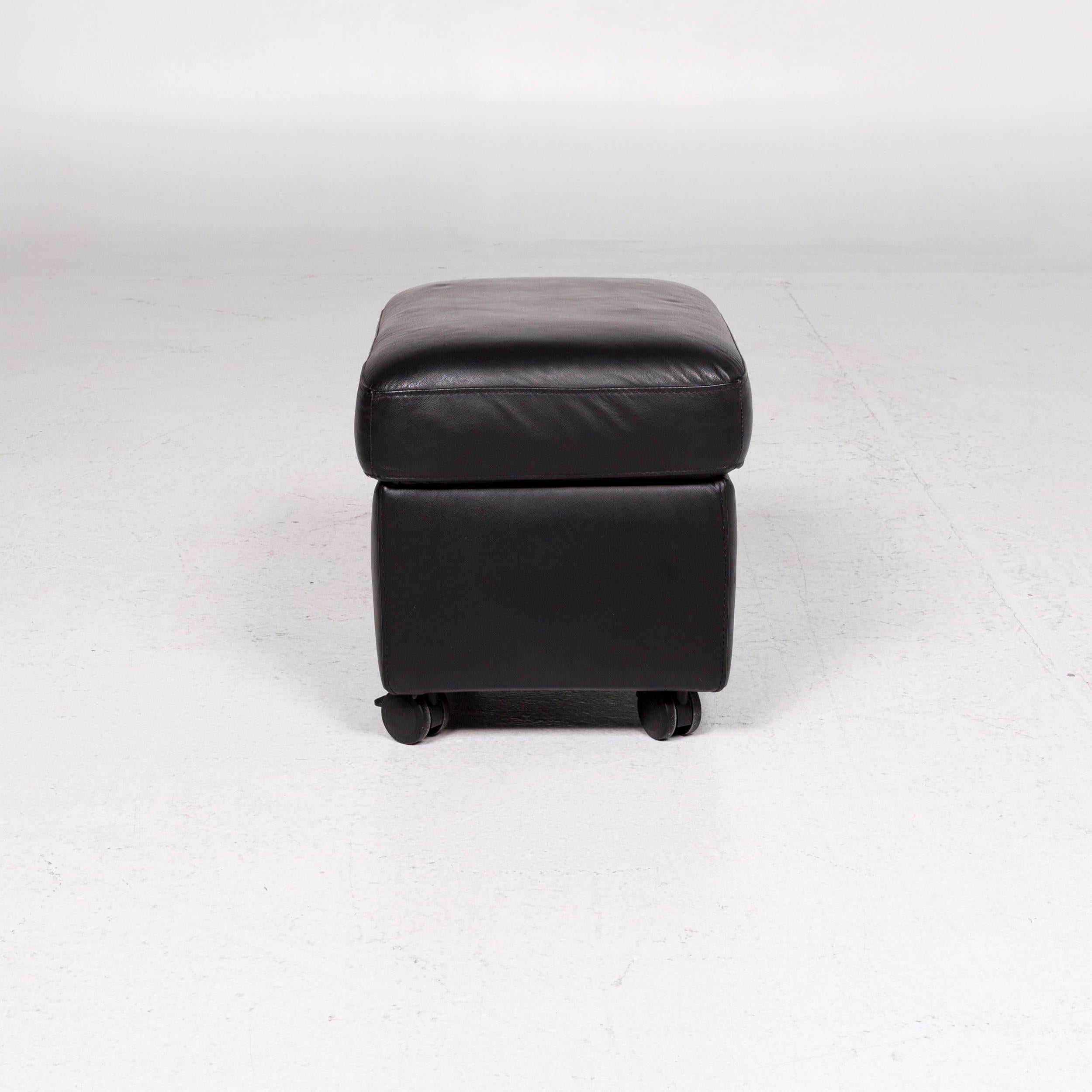 Stressless Arion Leather Stool Black Function 2