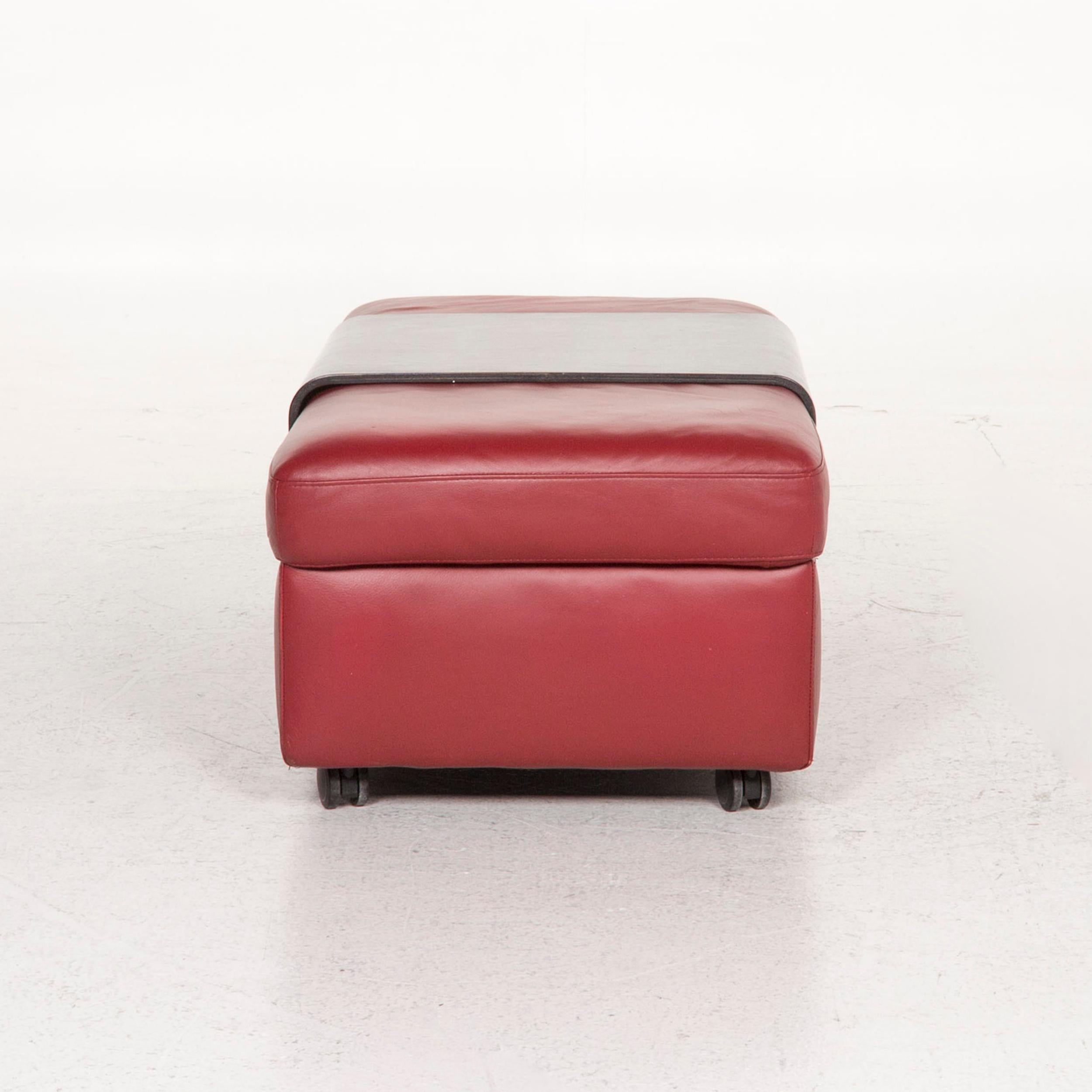 Stressless Arion Leather Stool Red Function 2