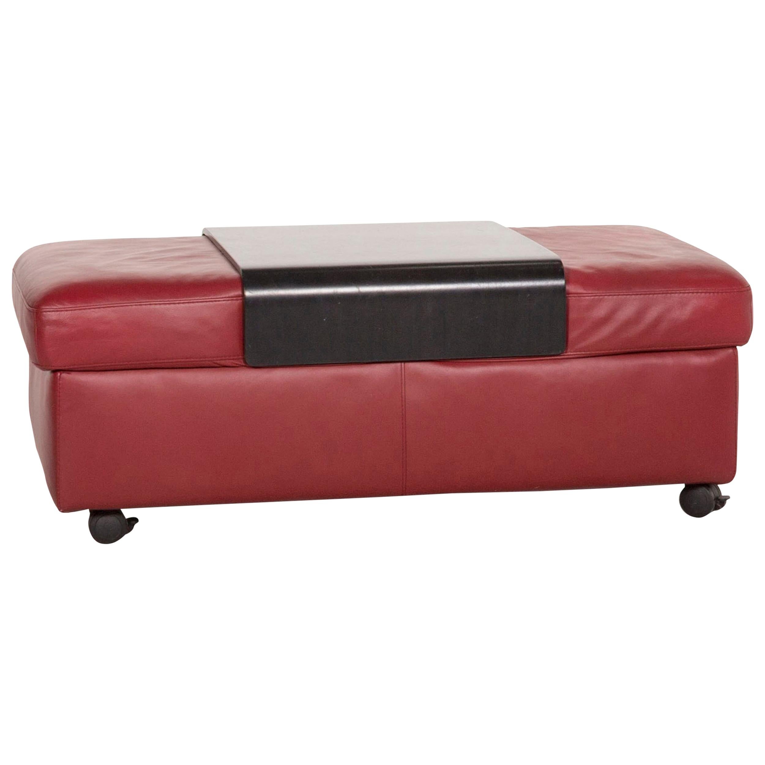 Stressless Arion Leather Stool Red Function