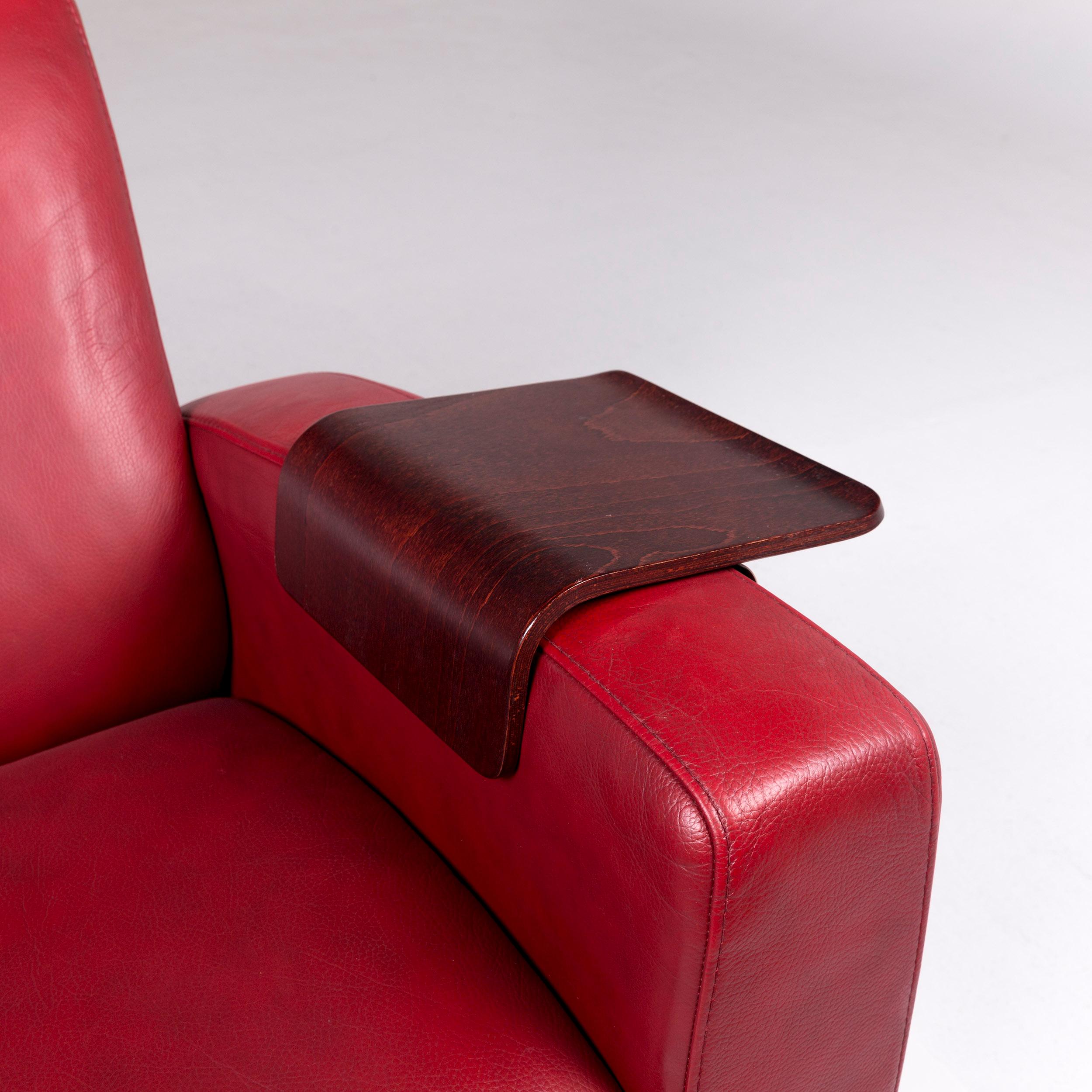 Norwegian Stressless Arion Leder Sofa Rot Dreisitzer Relaxfunktion Funktion Couch