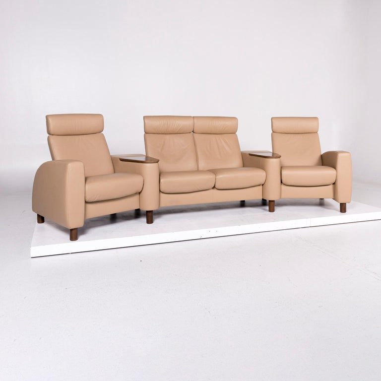 Stressless Arion Sofa Set Beige 1 Four Seat Stool For At Sofa Set Beige 1 Four Seat Stool