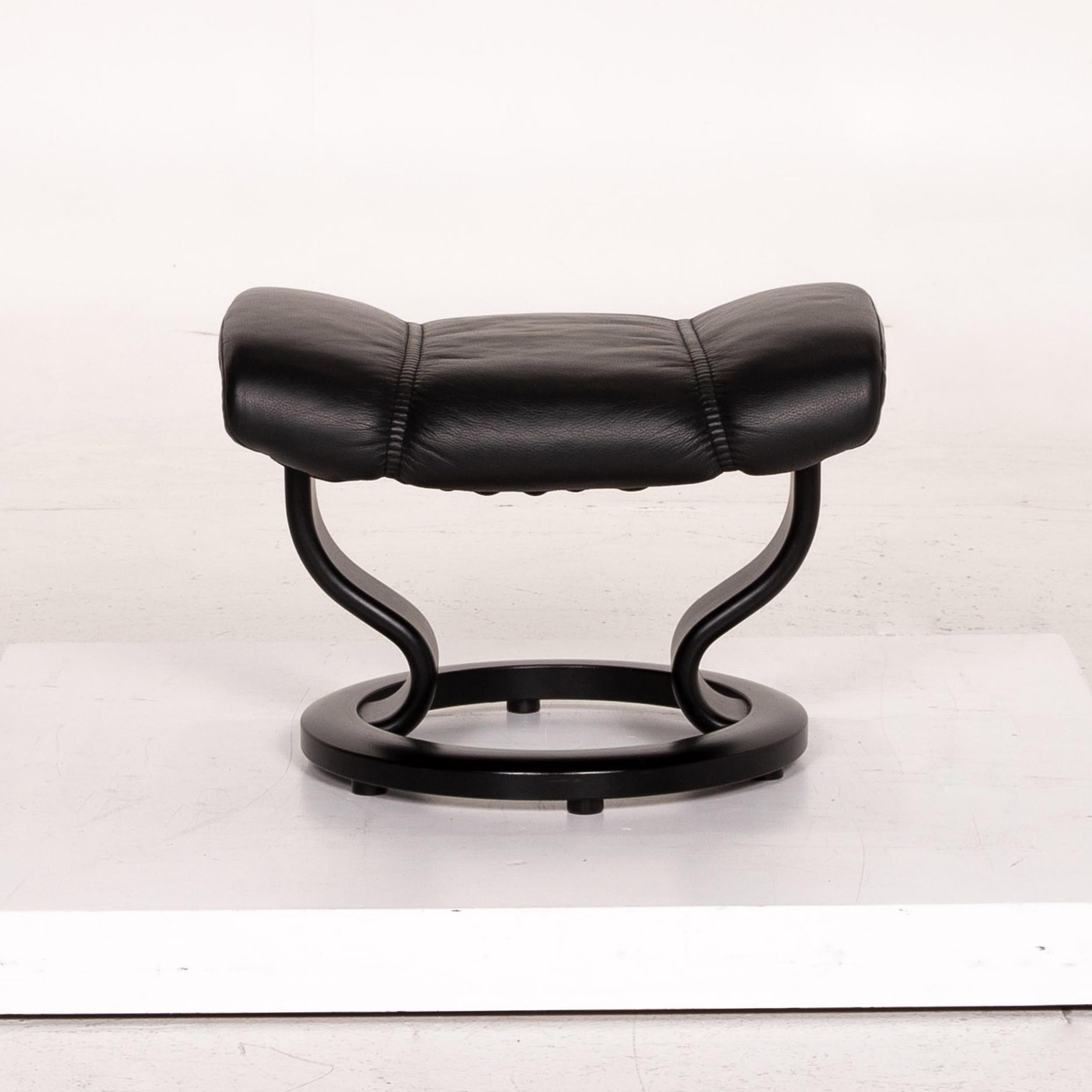 Stressless Consul Leather Armchair Incl. Stool Black Relaxation Function 7