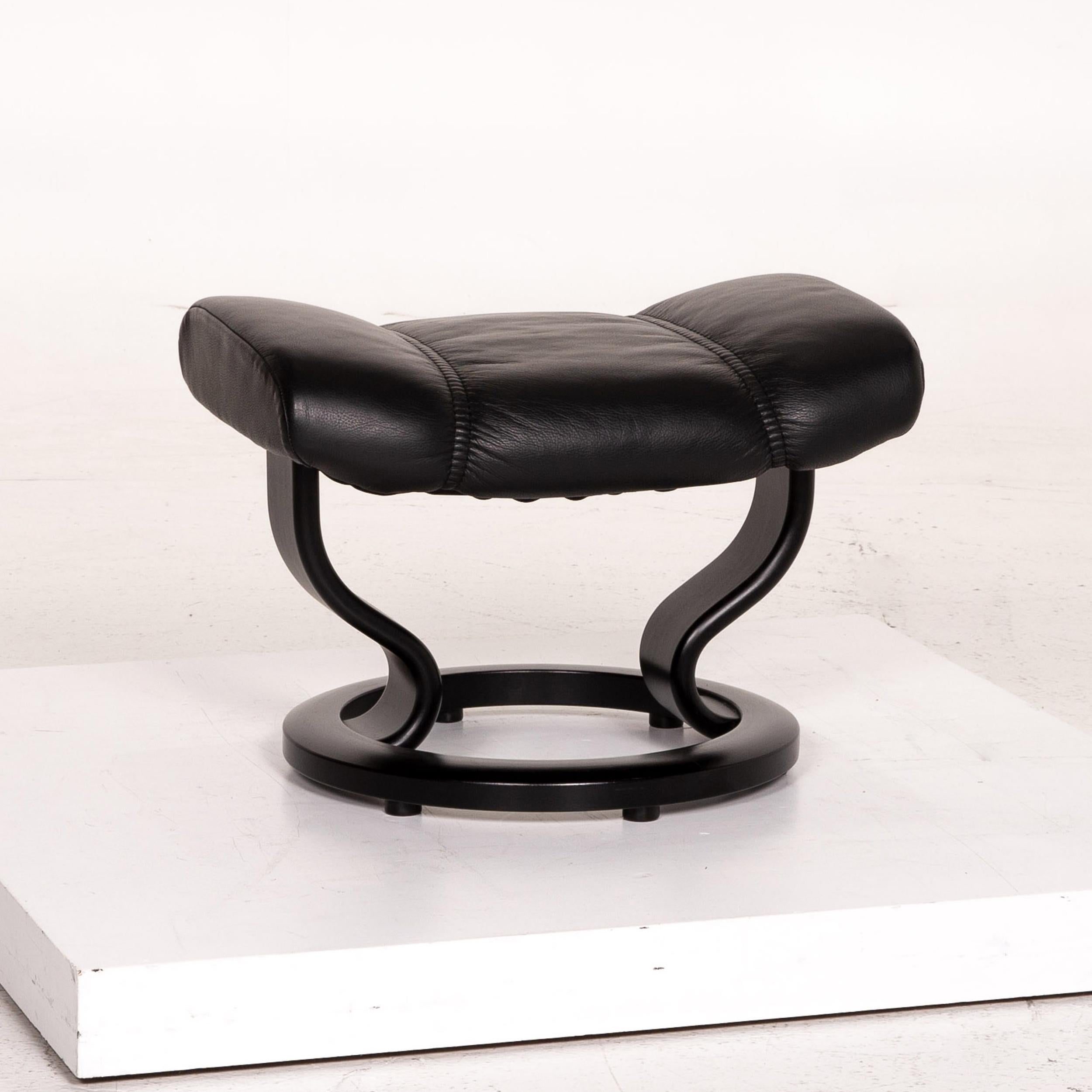 Stressless Consul Leather Armchair Incl. Stool Black Relaxation Function 8