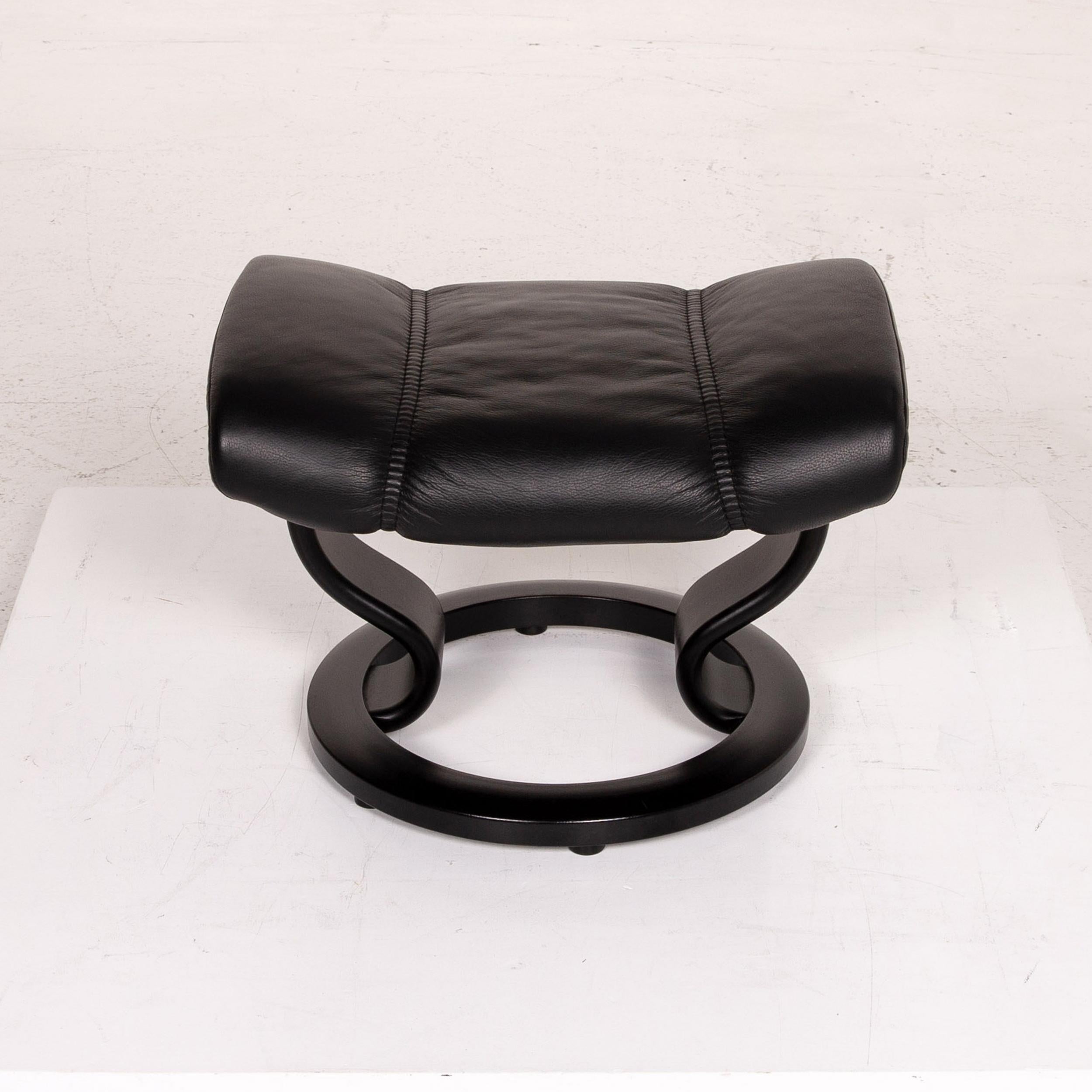 Stressless Consul Leather Armchair Incl. Stool Black Relaxation Function 9