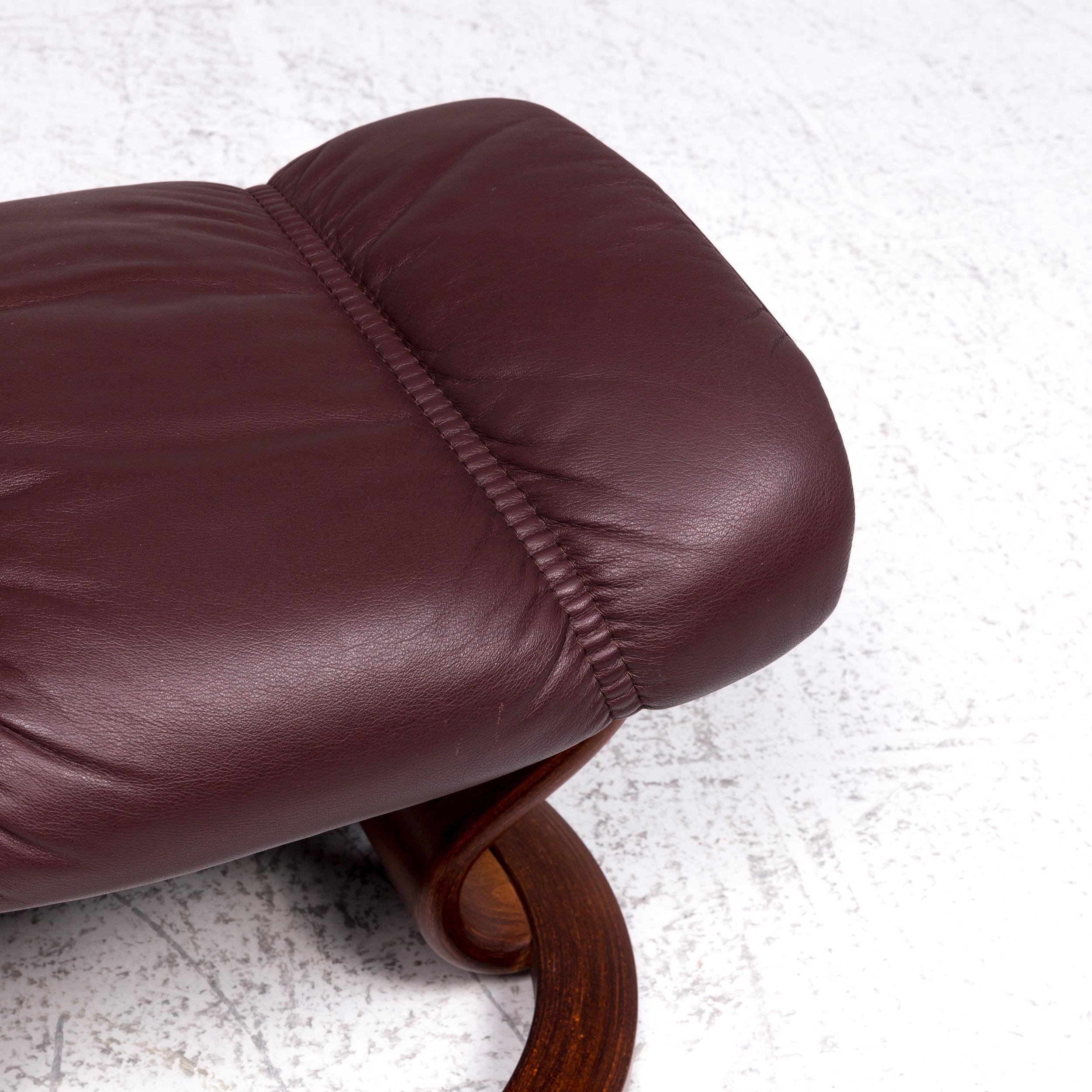 Stressless Consul Leather Armchair Stool Red-Brown Relax Function 13
