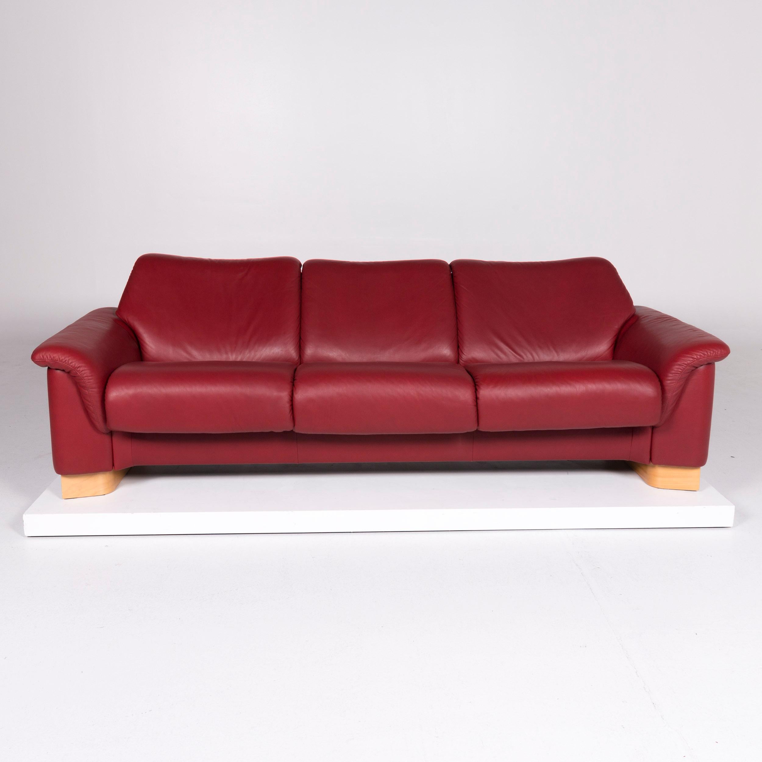 Stressless Designer Leder Sofa Rot Dreisitze at 1stDibs | sofa leder, leder  sofas, sofas leder