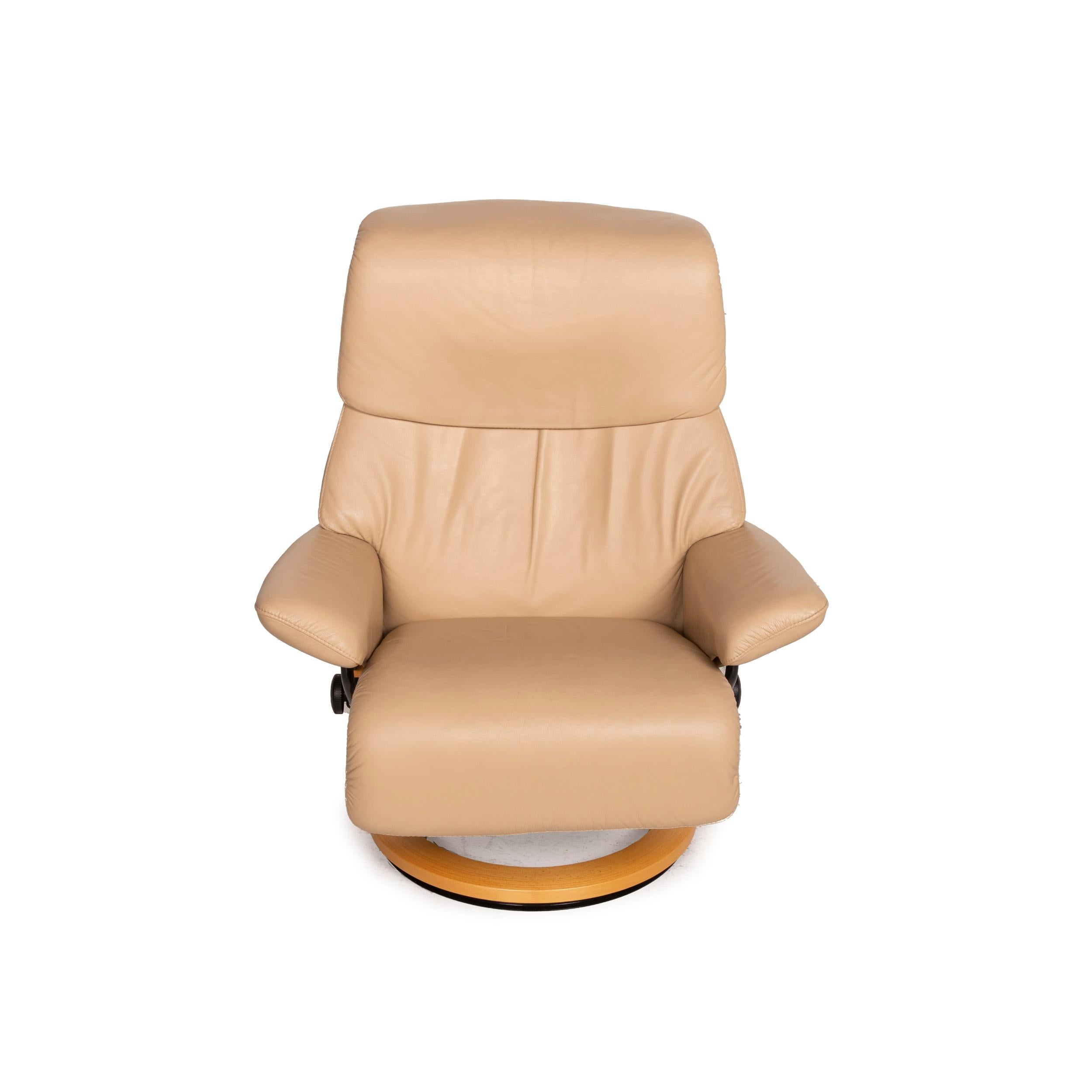 Stressless Dream Leather Armchair Beige Incl 4