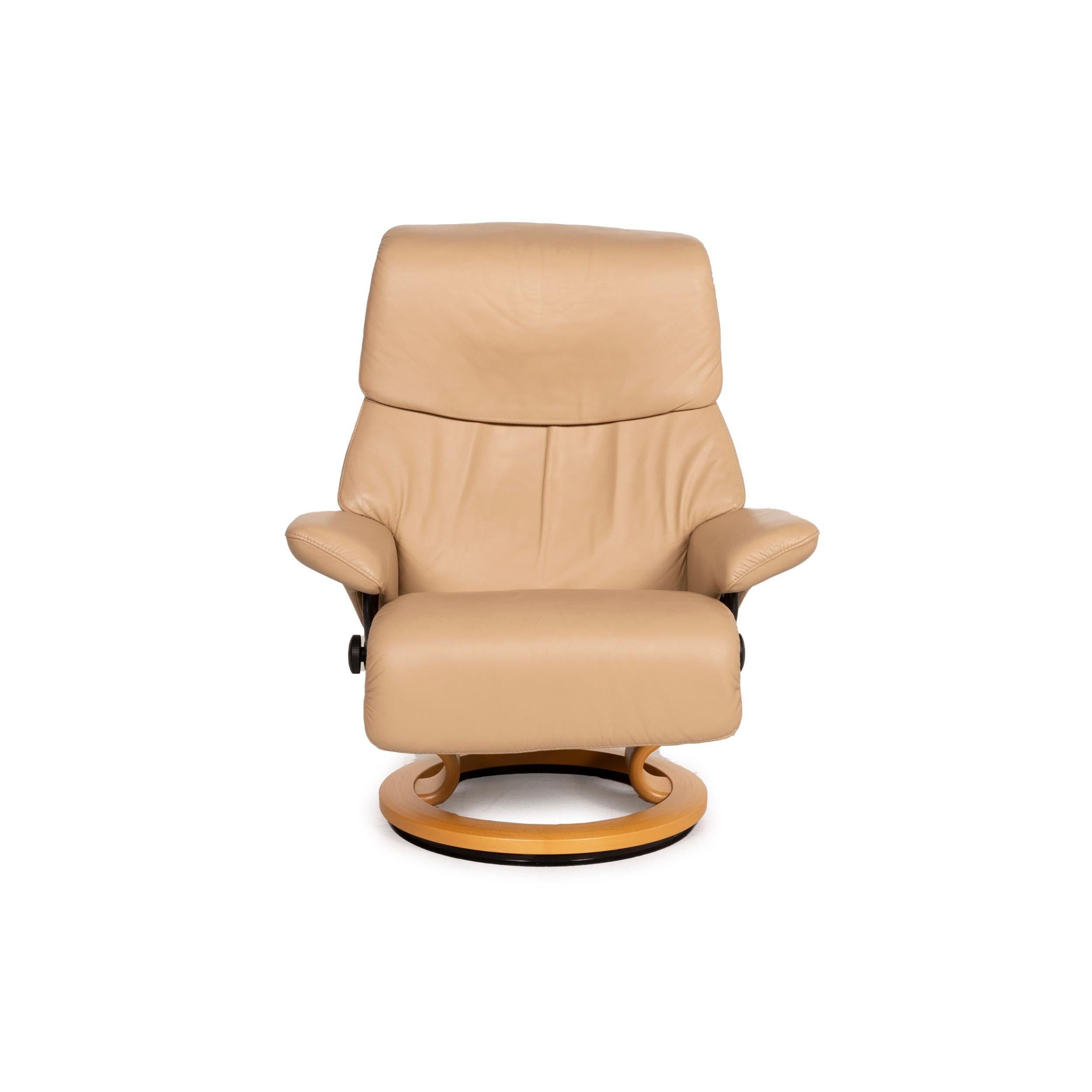 Stressless Dream Leather Armchair Beige Incl 5
