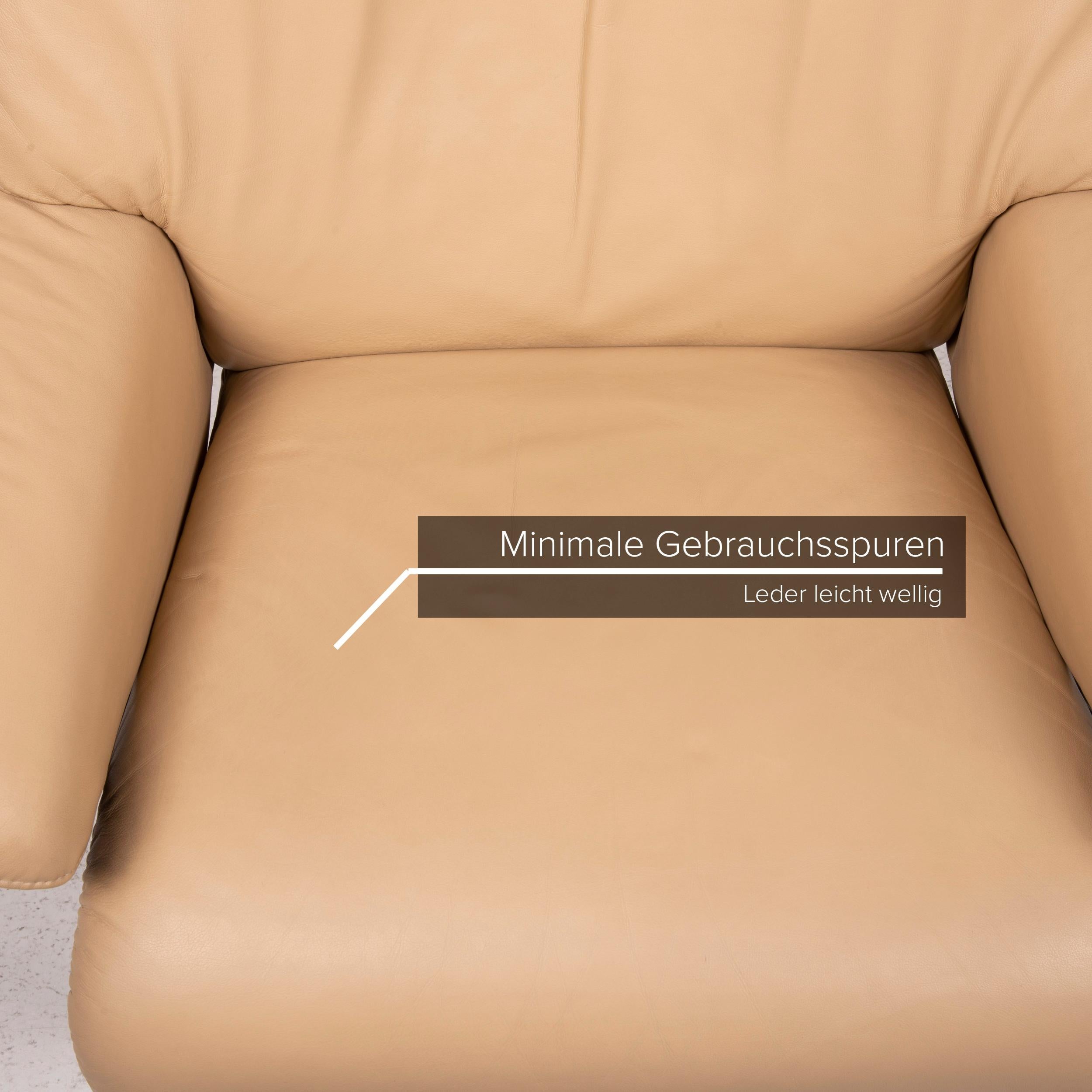Stressless Dream Leather Armchair Beige Incl In Good Condition In Cologne, DE