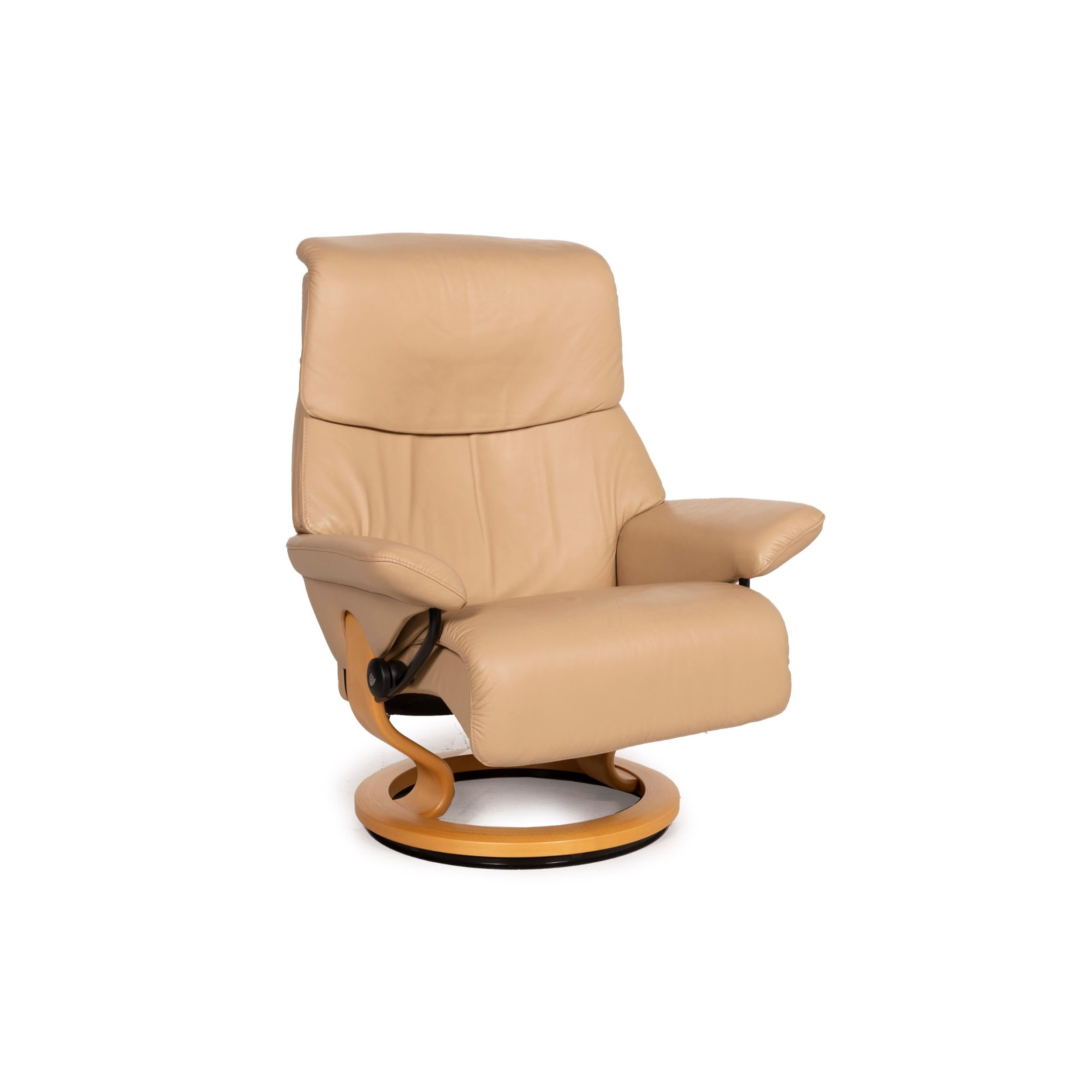 Stressless Dream Leather Armchair Beige Incl 2