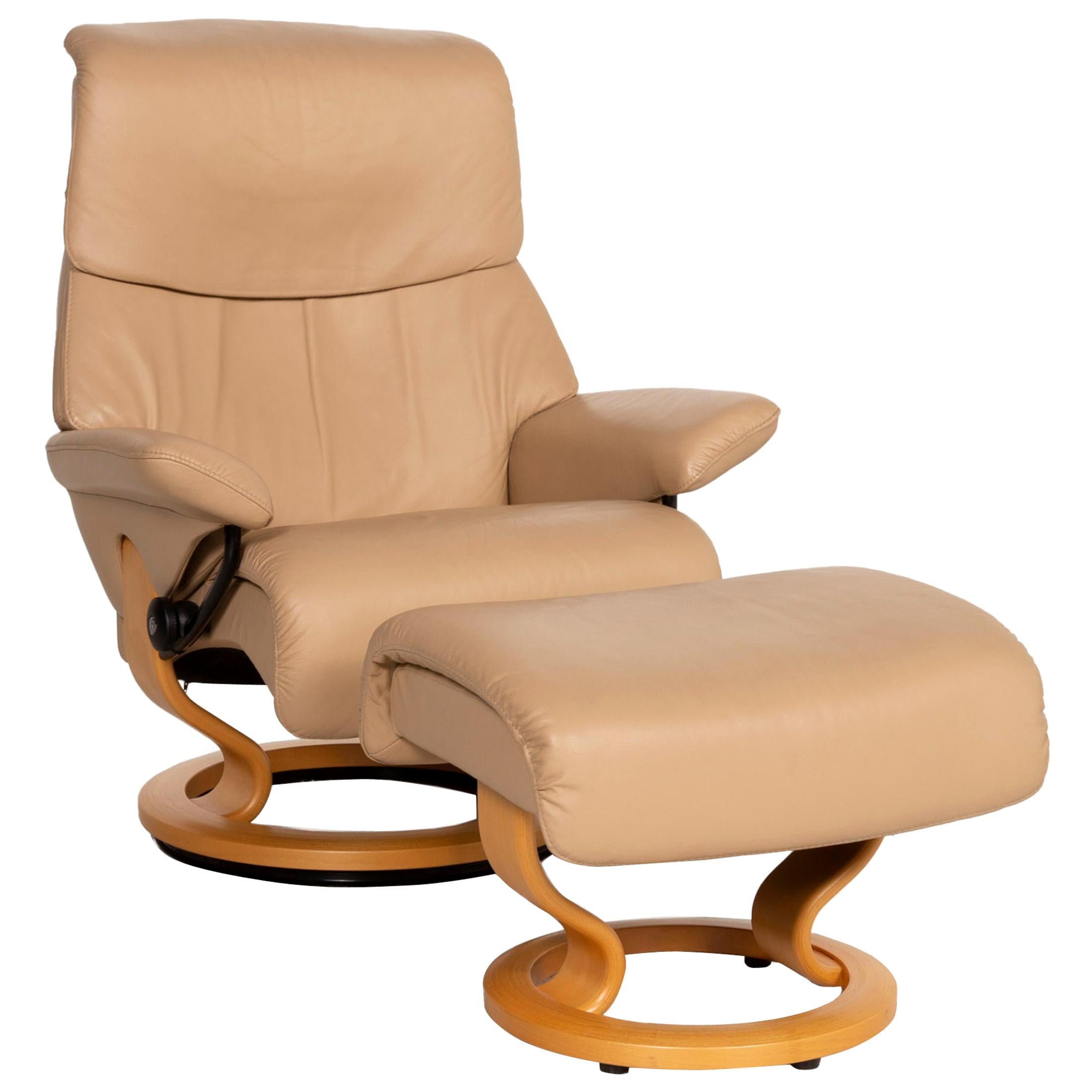 Stressless Dream Leather Armchair Beige Incl