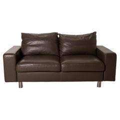 Stressless E 200 Leather Sofa Brown Two Seater Couch