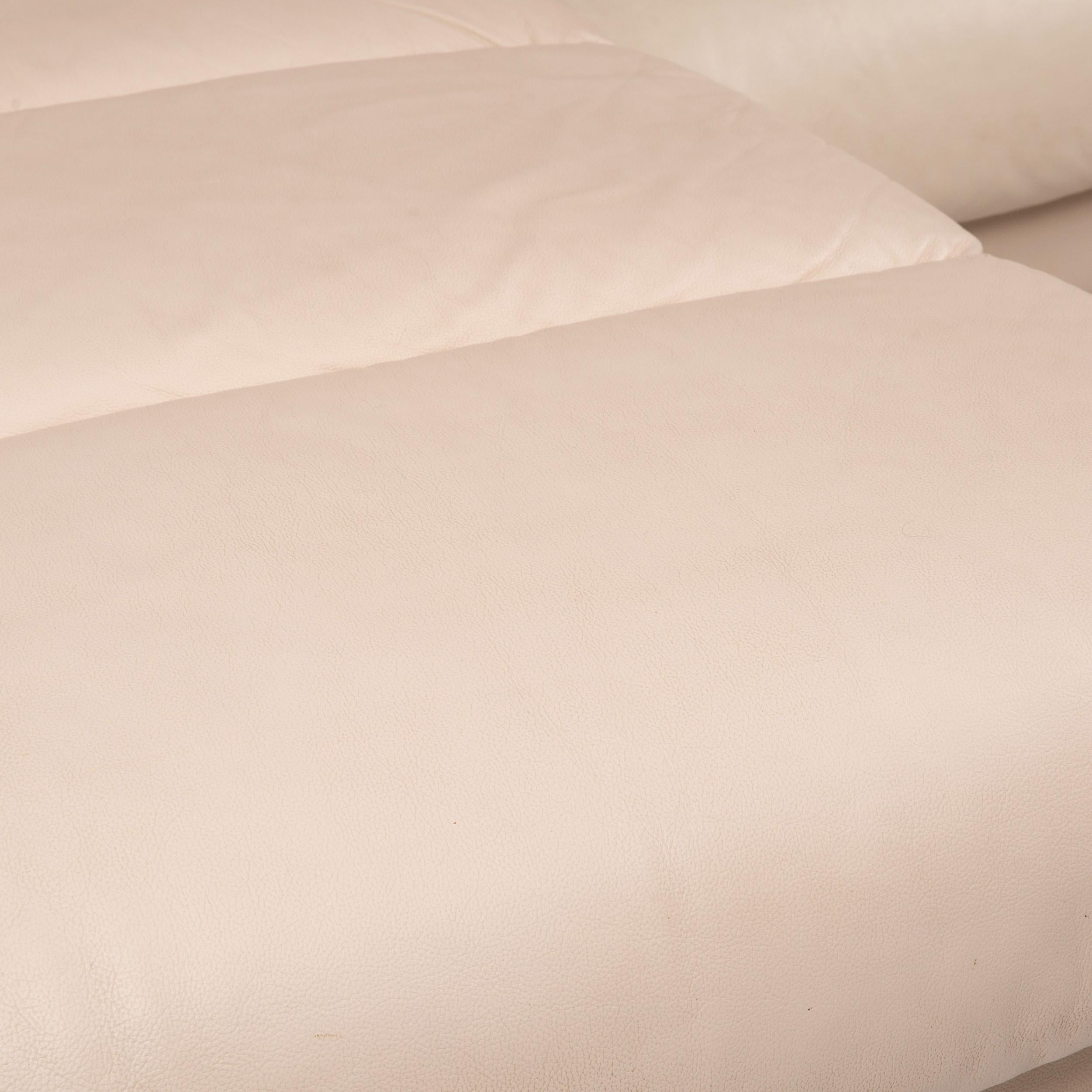 Modern Stressless E300 Leather Corner Sofa Cream Sofa Function Couch