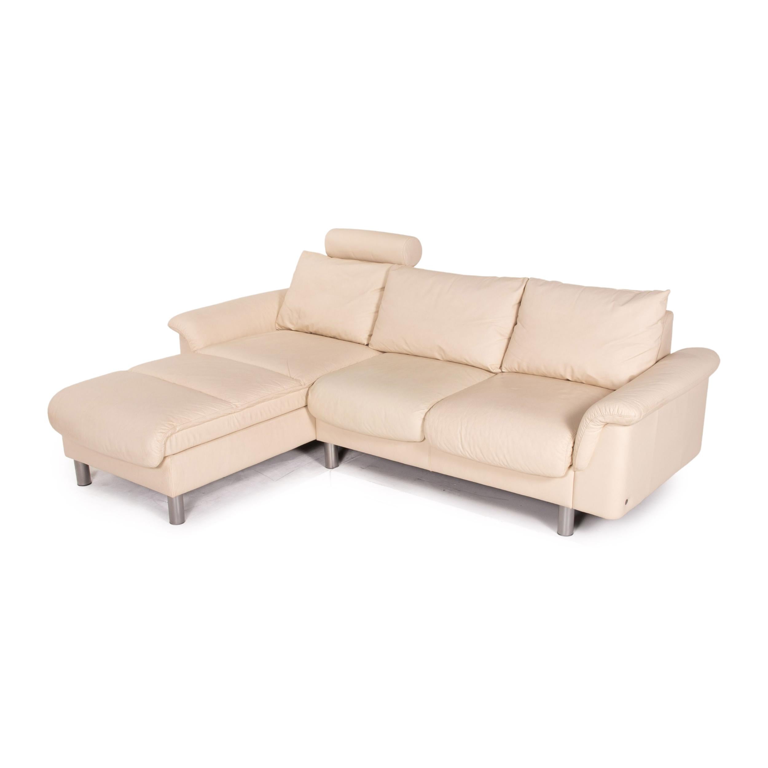 Contemporary Stressless E300 Leather Corner Sofa Cream Sofa Function Couch