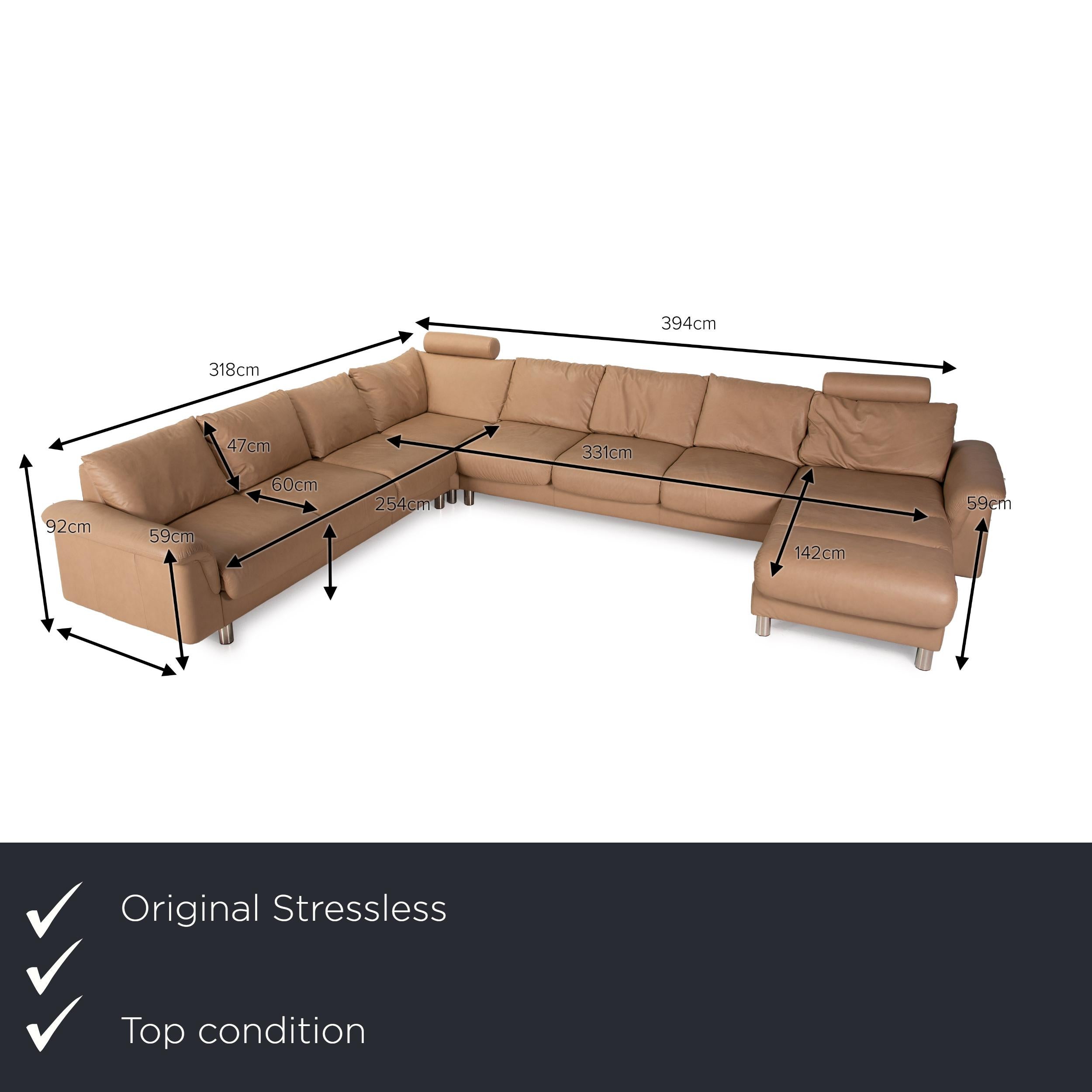 We present to you a Stressless E300 Leather Sofa Beige Corner Sofa Cream Corner Sofa Couch U-Shape.
 SKU: #16969-c4
 

 Product measurements in centimeters:
 

 depth: 98
 width: 186
 height: 92
 seat height: 46
 rest height: 59
 seat