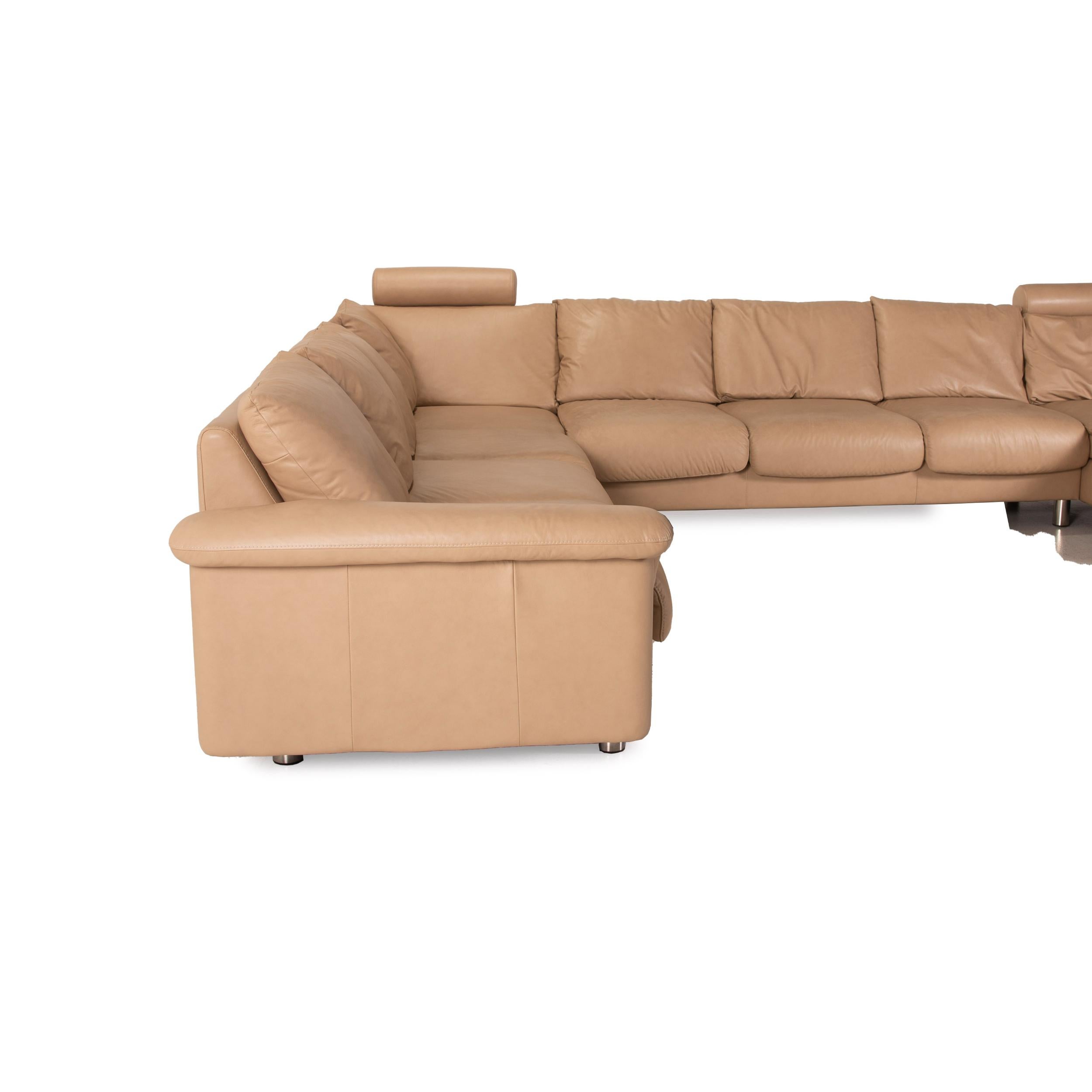 Norwegian Stressless E300 Leather Sofa Beige Corner Sofa Cream Corner Sofa Couch U-Shape For Sale