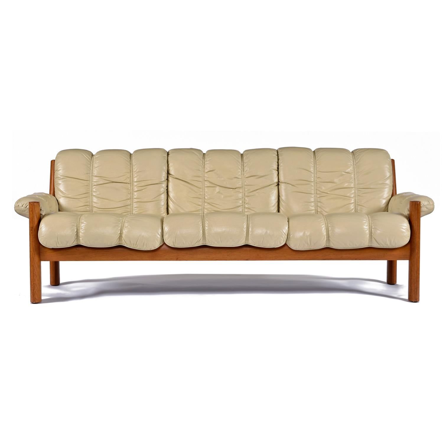 ivory leather sofa