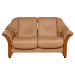 Stressless Eldorado Leather Sofa Beige Two Seater Couch