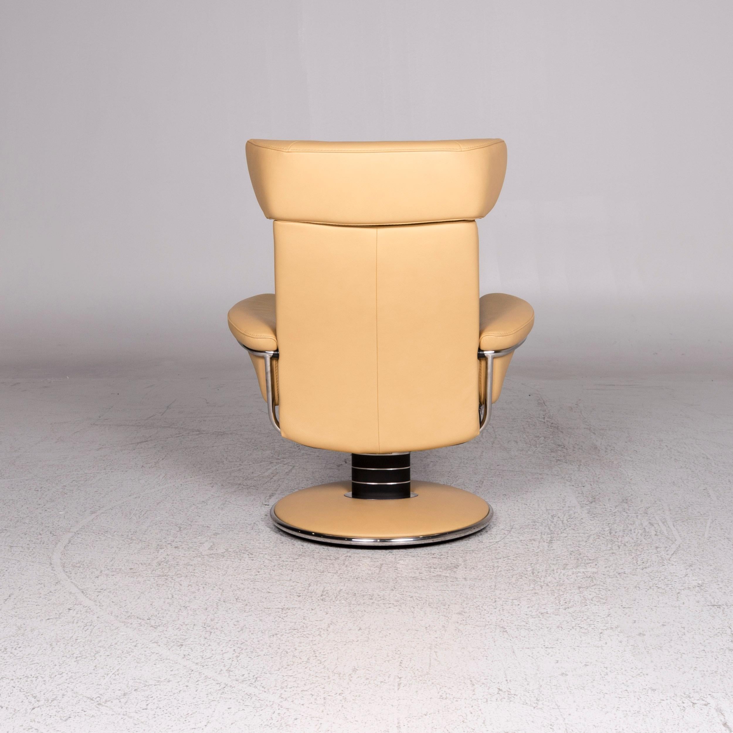 Stressless Jazz Leather Armchair Beige Relax Function 3