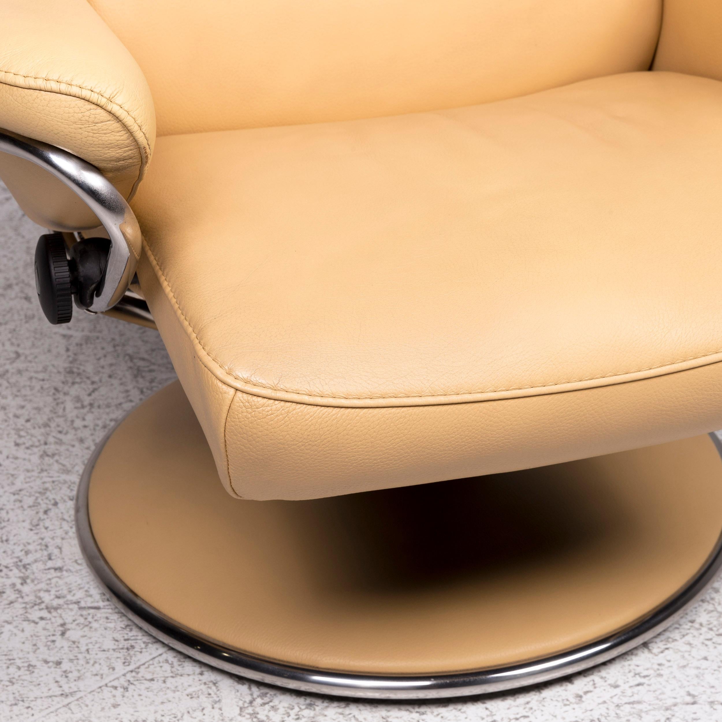 Norwegian Stressless Jazz Leather Armchair Beige Relax Function