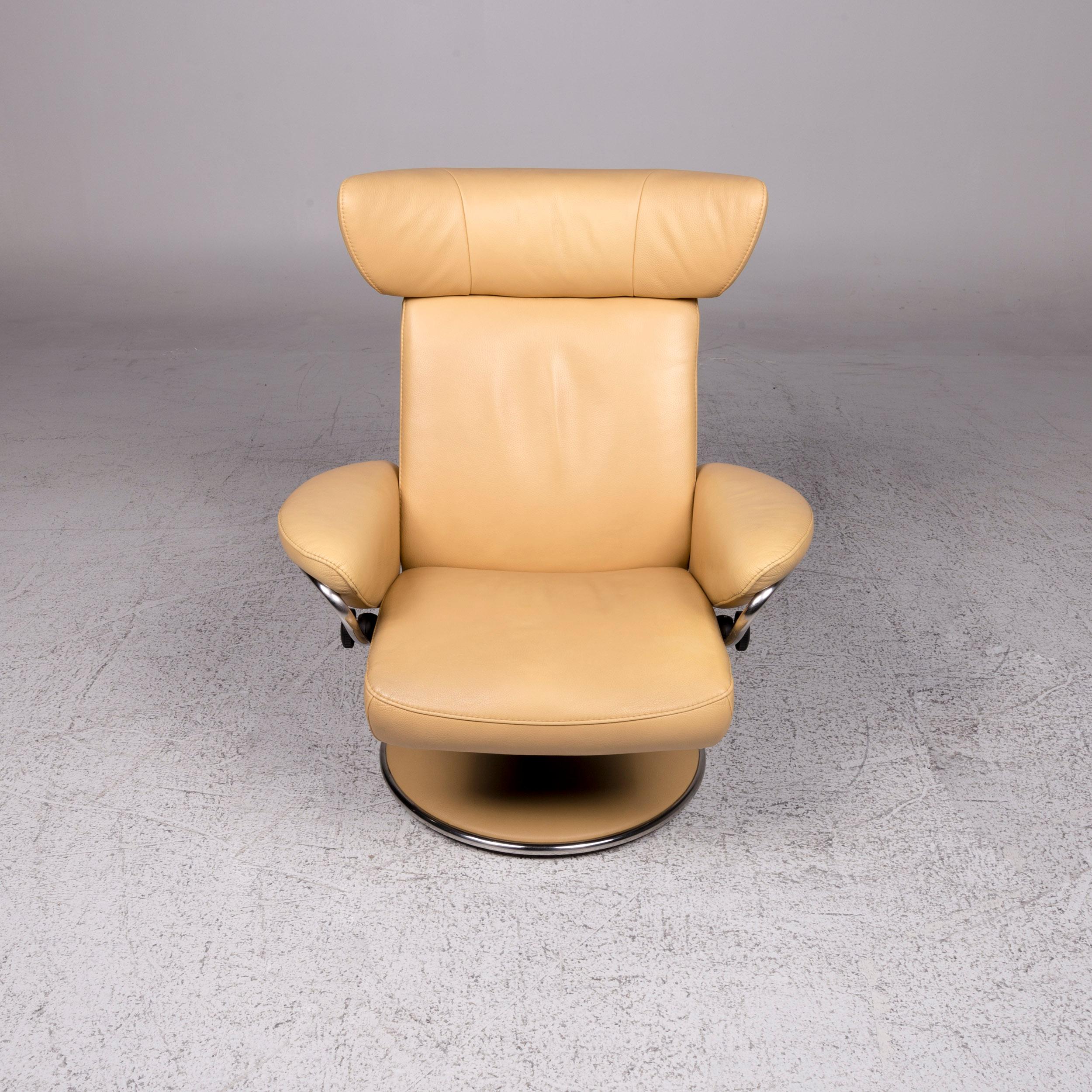 Stressless Jazz Leather Armchair Beige Relax Function 1