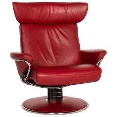 Stressless Jazz Leather Armchair Red Relaxation Armchair Relaxation Function