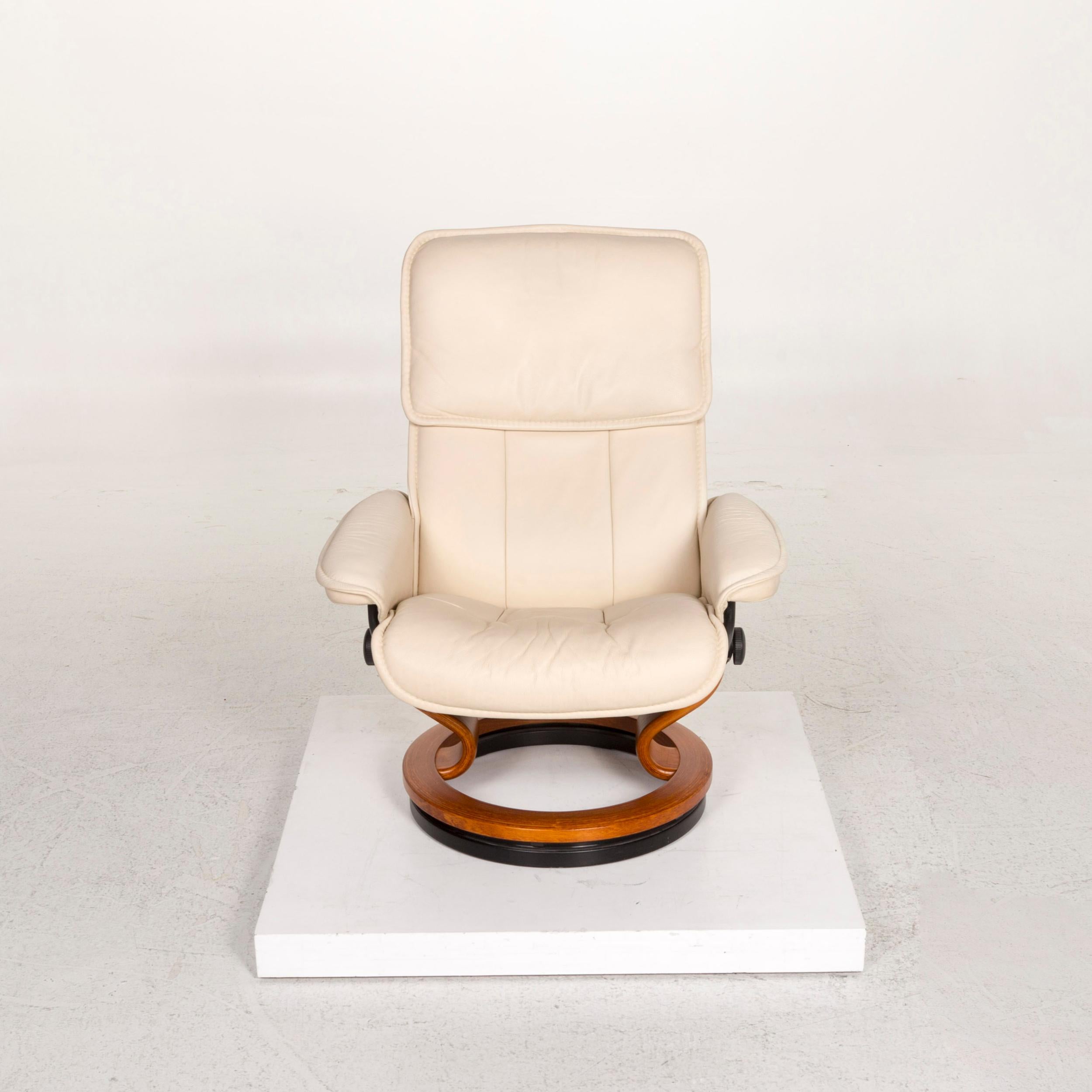 Stressless Leather Armchair Cream Relax Function Function 2