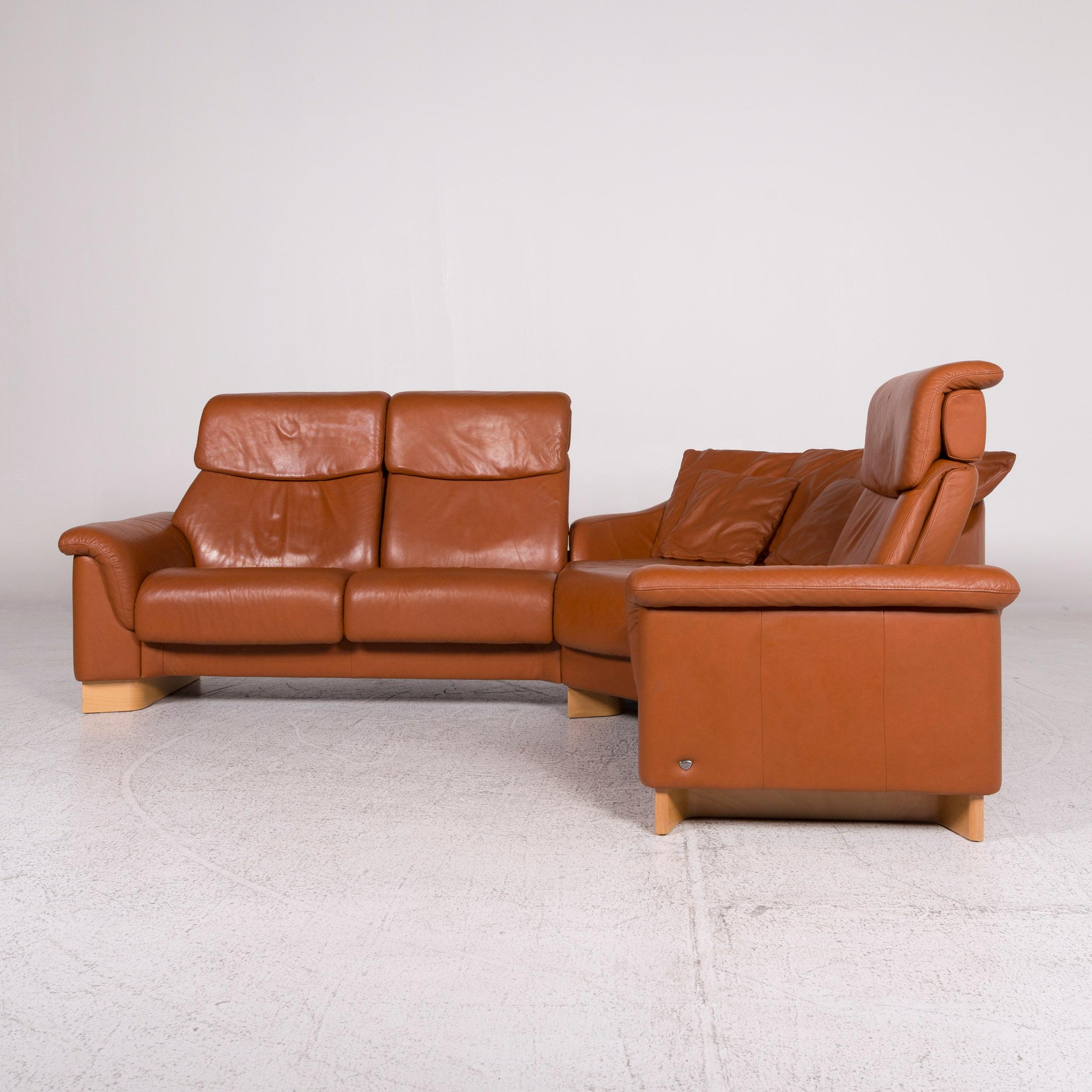 Stressless Leder-Sofa Braunes Eck-Sofa 7