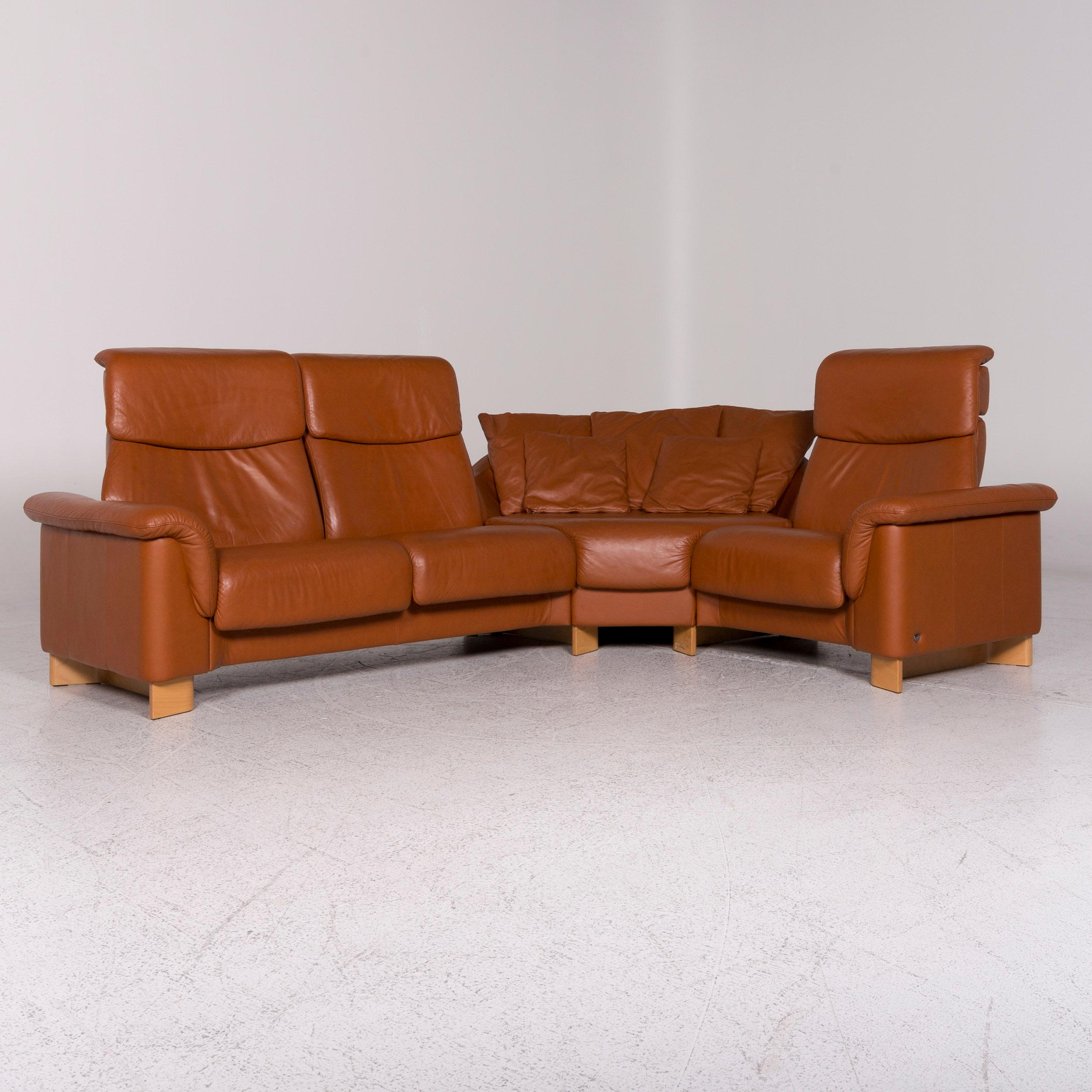 Modern Stressless Leather Sofa Brown Corner Sofa