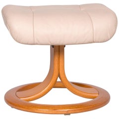 Stressless Leather Stool Beige