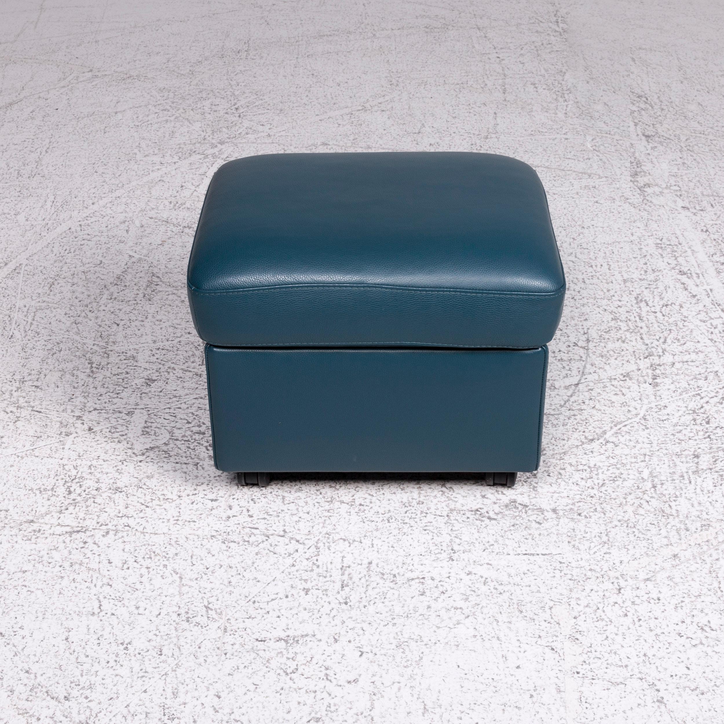 Stressless Leather Stool Blue Petrol Stool im Angebot 1