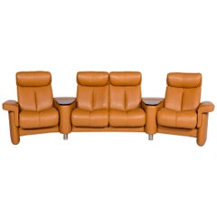 Stressless Legend Divano angolare in pelle giallo senape ocra Divano a quattro posti