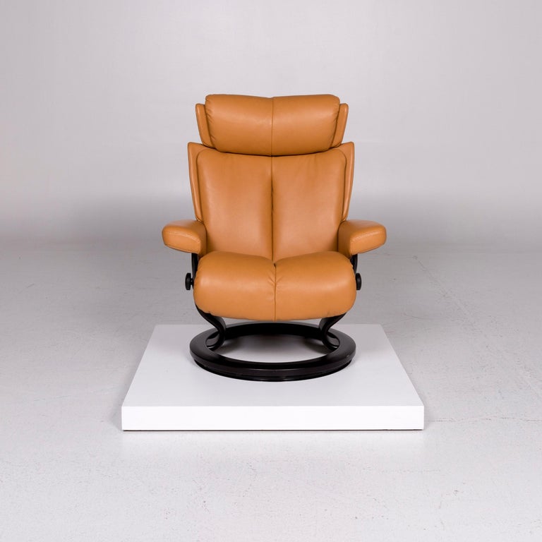 Stressless Legend Leather Corner Sofa Set Mustard Yellow Yellow Ocher