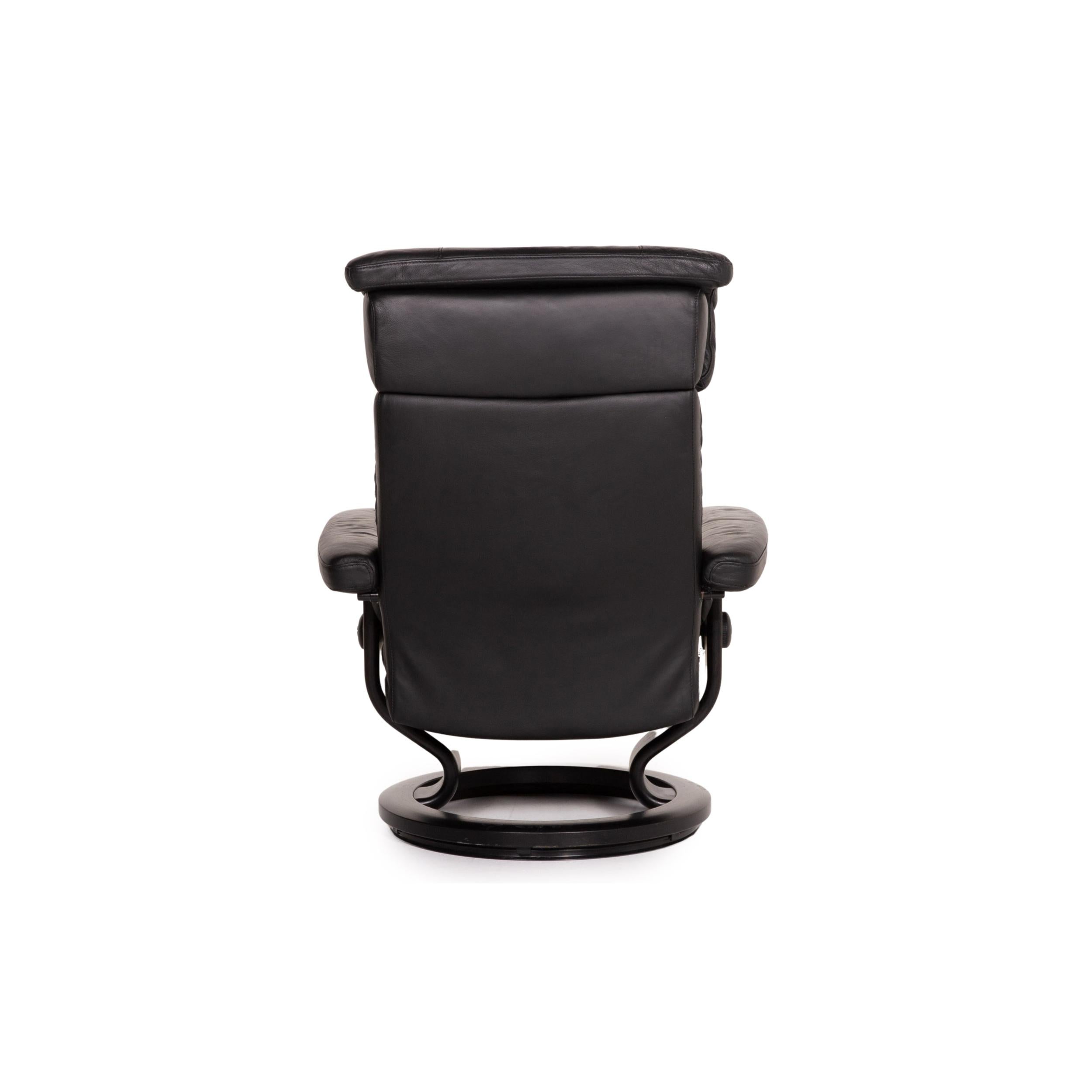 Stressless Memphis Leather Armchair Size M Incl. Black Stool Function Relax 7