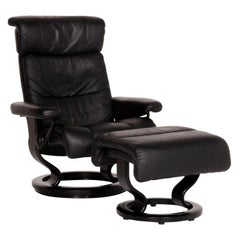 Stressless Memphis Leather Armchair Size M Incl. Black Stool Function Relax