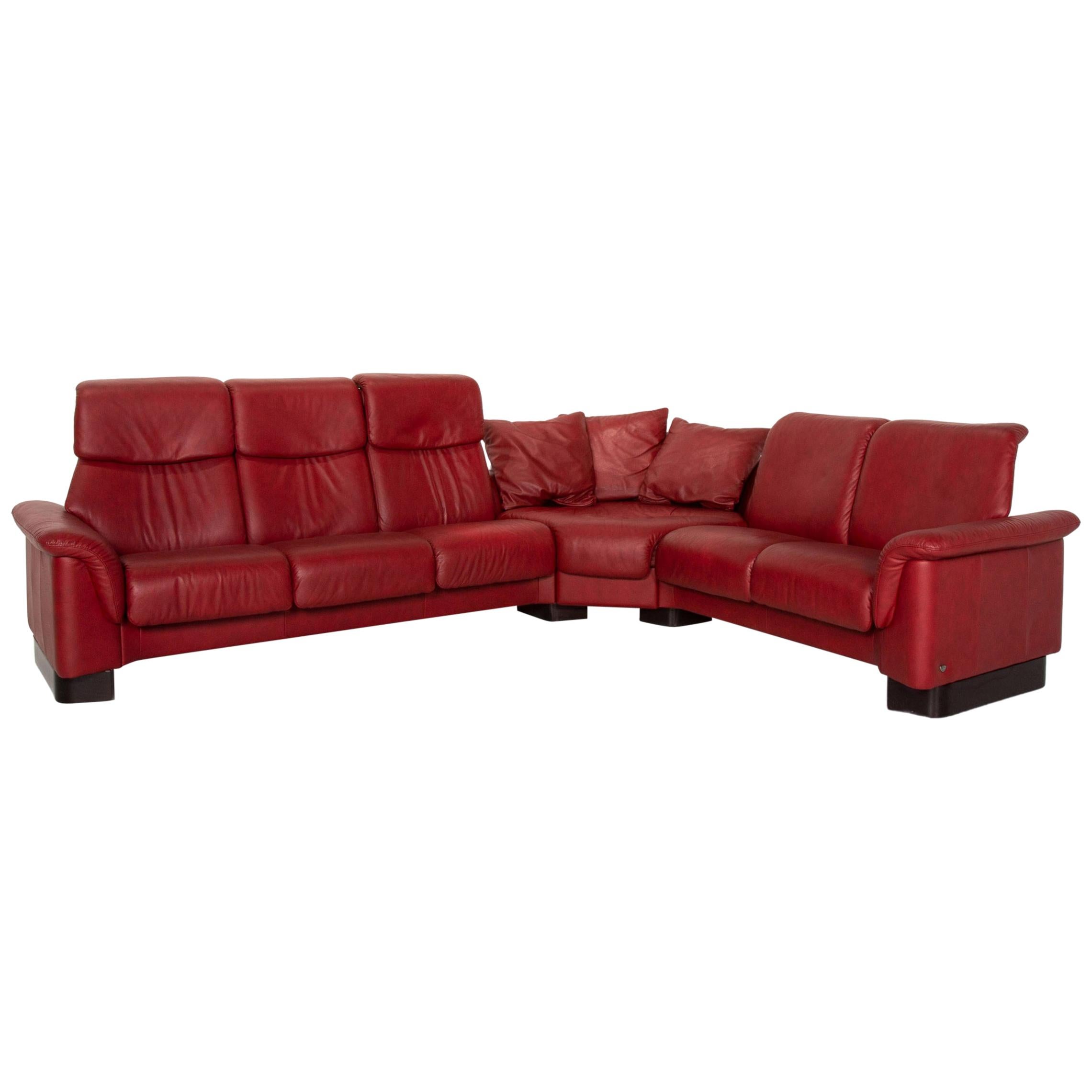 Stressless Paradise Leather Corner Sofa Red Wine Red Sofa Function