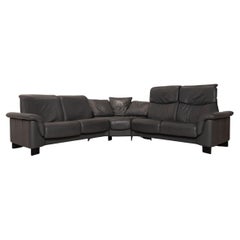 Stressless Paradise Leather Sofa Gray Corner Sofa Couch