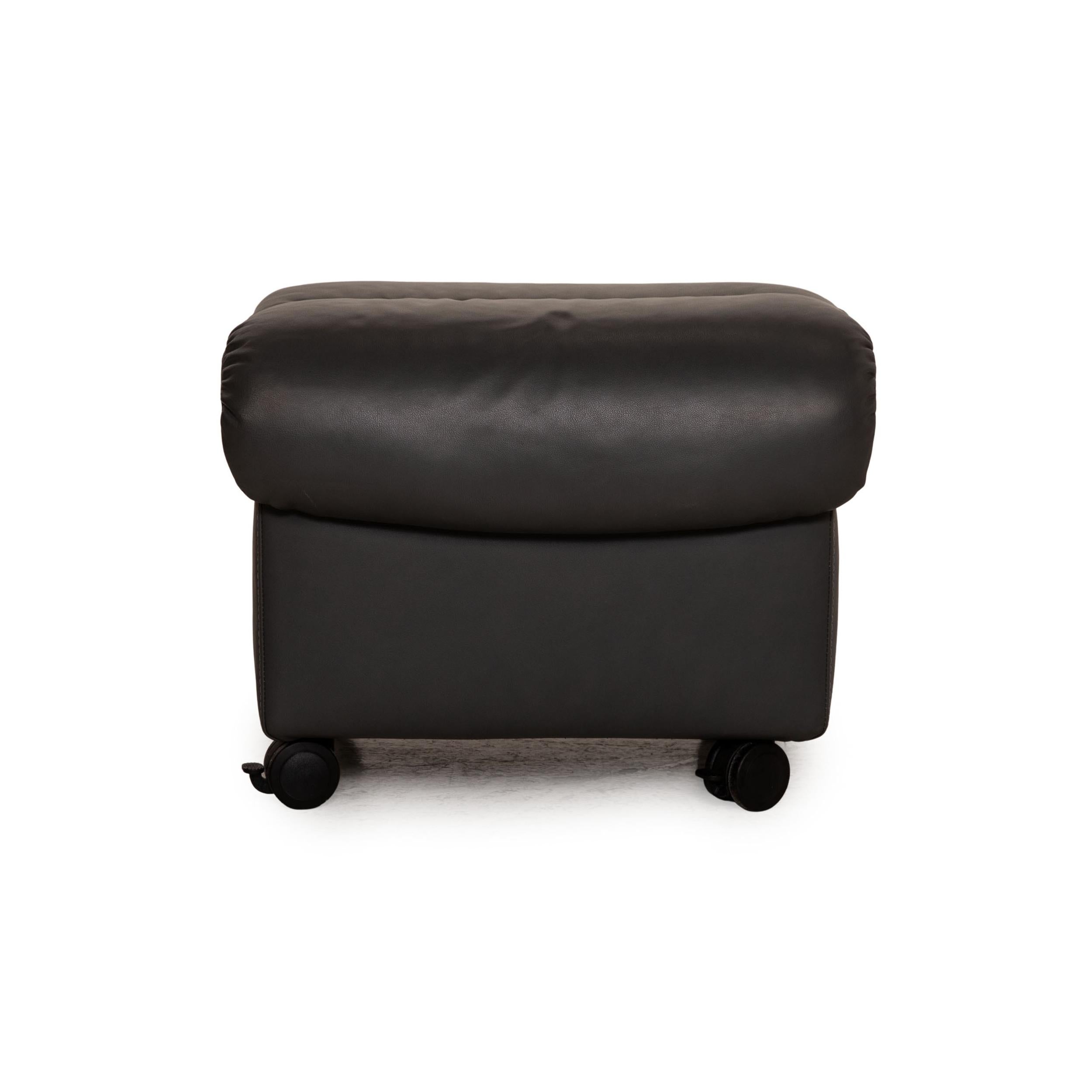 Stressless Paradise Lederhocker Grau im Angebot 1