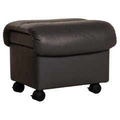 Stressless Paradise Leather Stool Gray