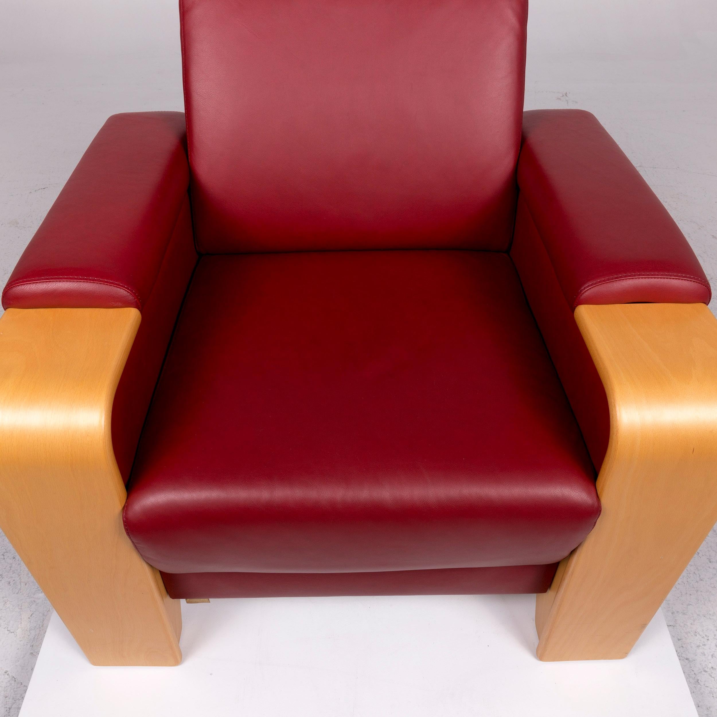 Stressless Pegasus Leather Sofa Set 1 Two-Seat 2 Armchair 1 Stool 5