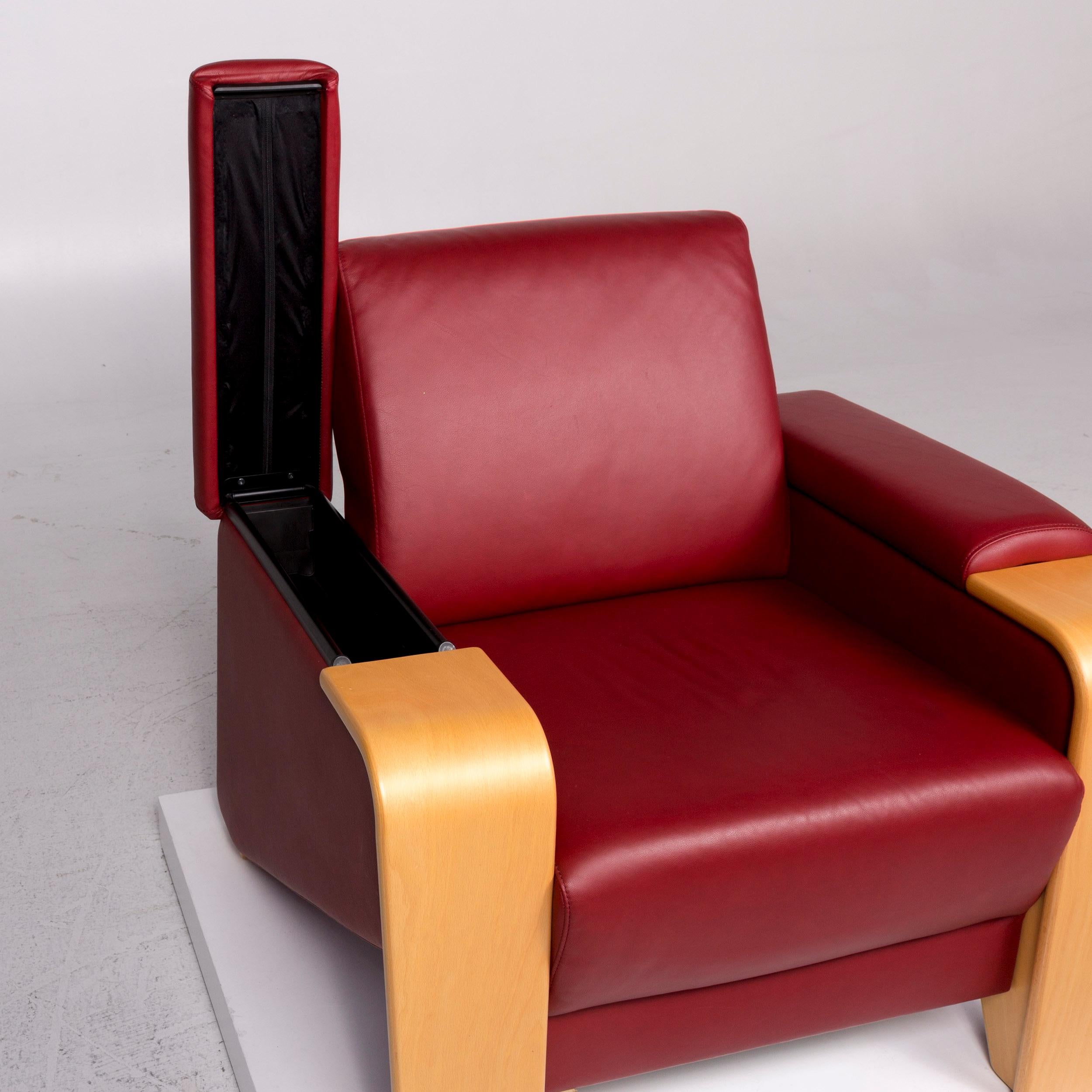 Stressless Pegasus Leather Sofa Set 1 Two-Seat 2 Armchair 1 Stool 8