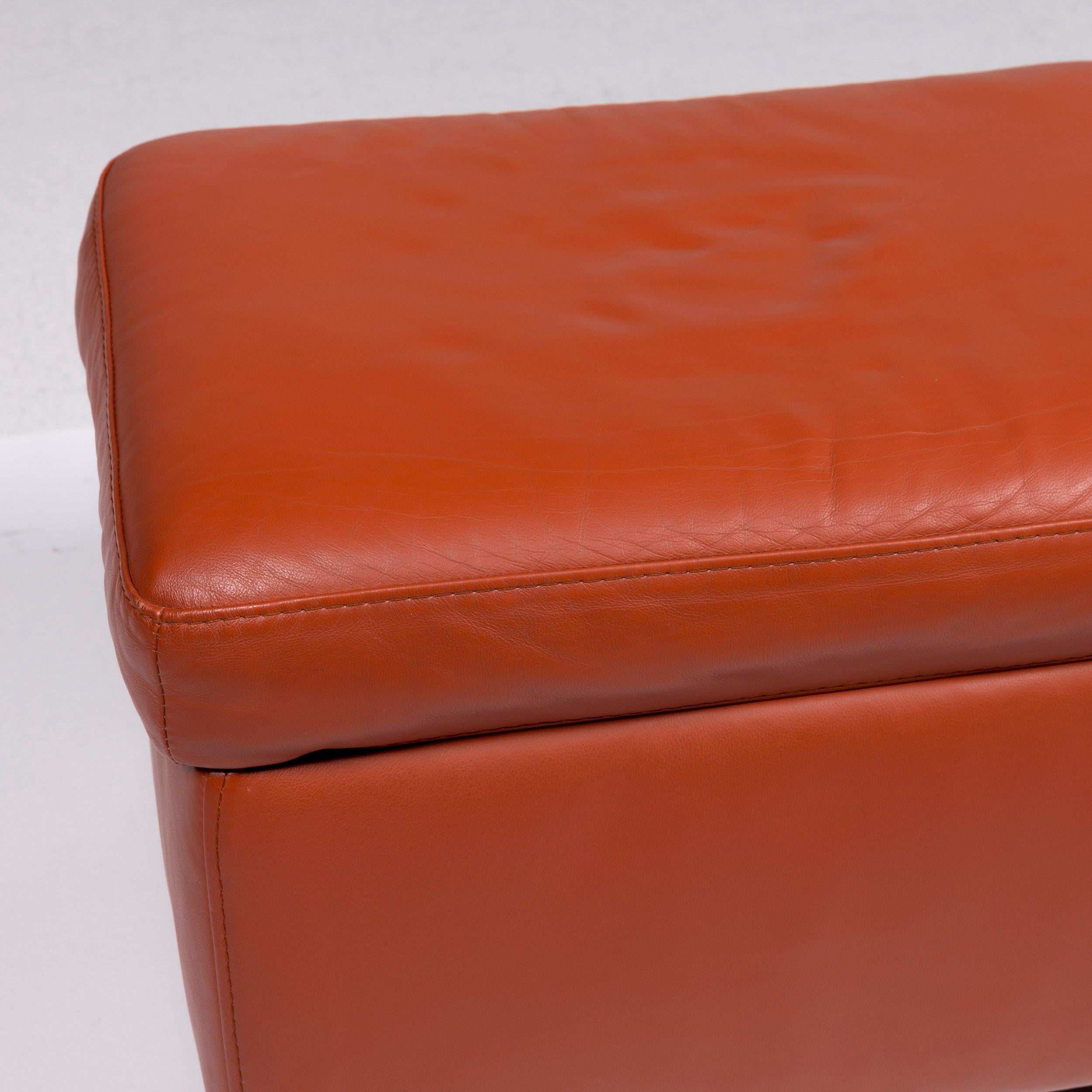 Stressless Pegasus Fauteuil Cuir Terracotta Marron Terracotta Incl. Tabouret en vente 10