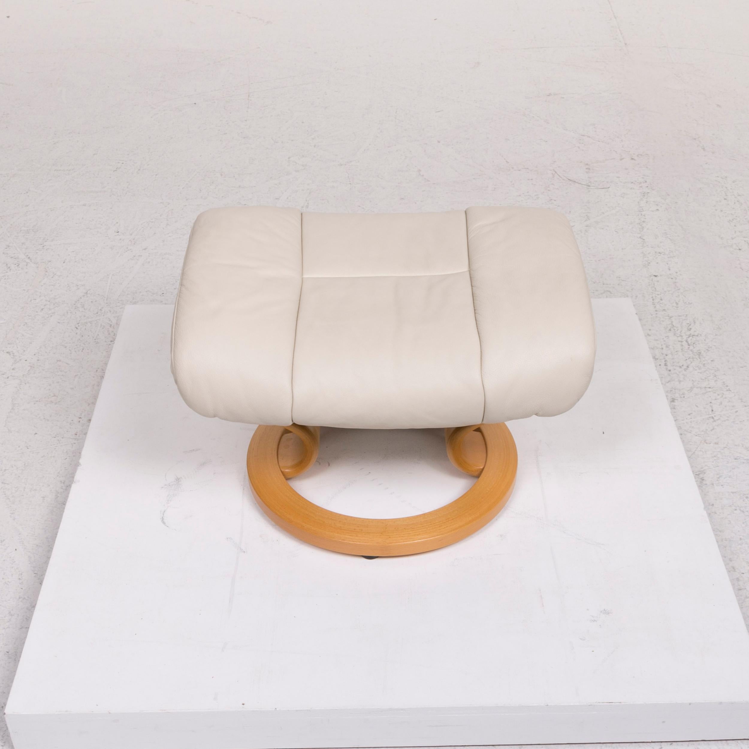 Stressless Reno Leather Armchair Cream Armchair Set Including Relax Function 6