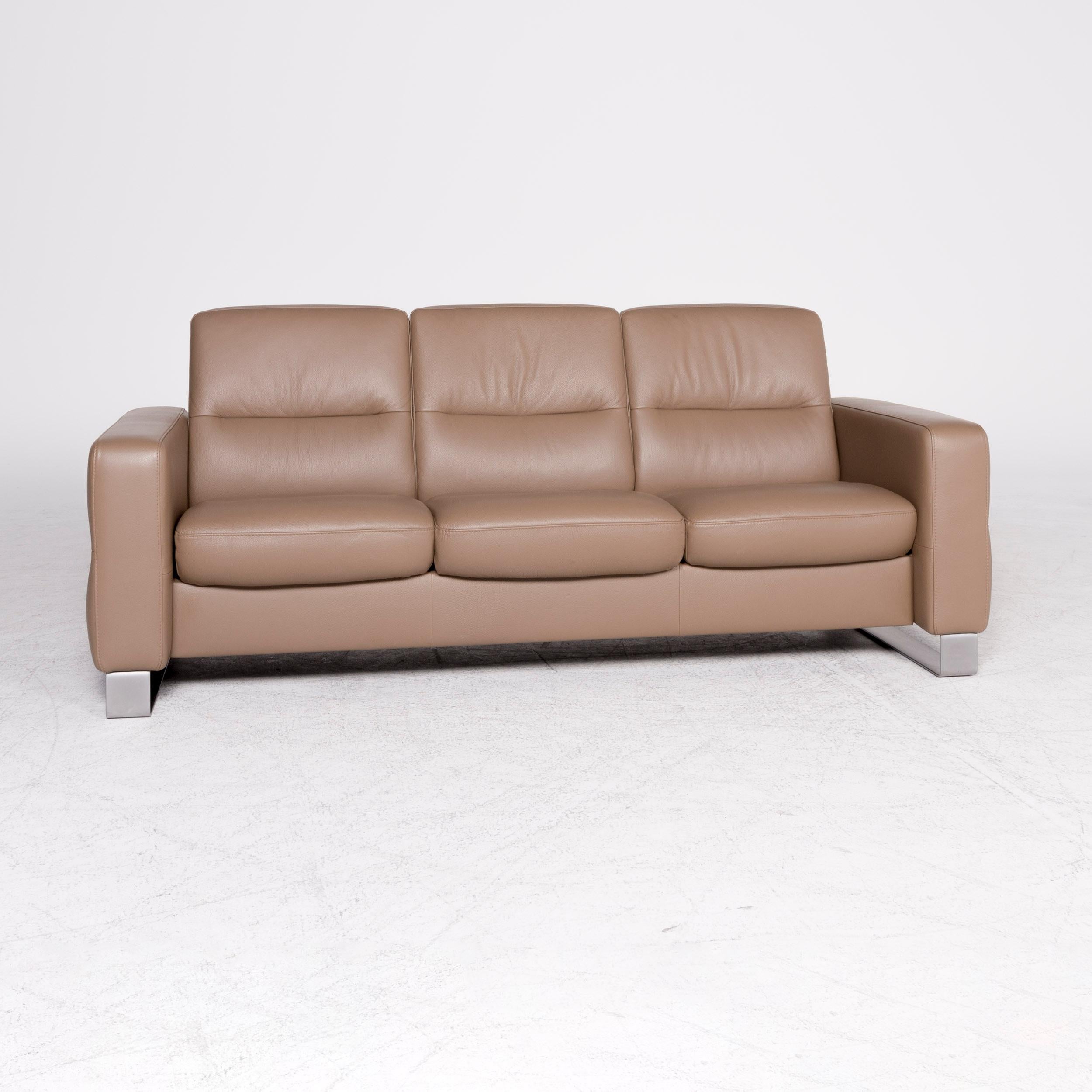 beige leather sofas