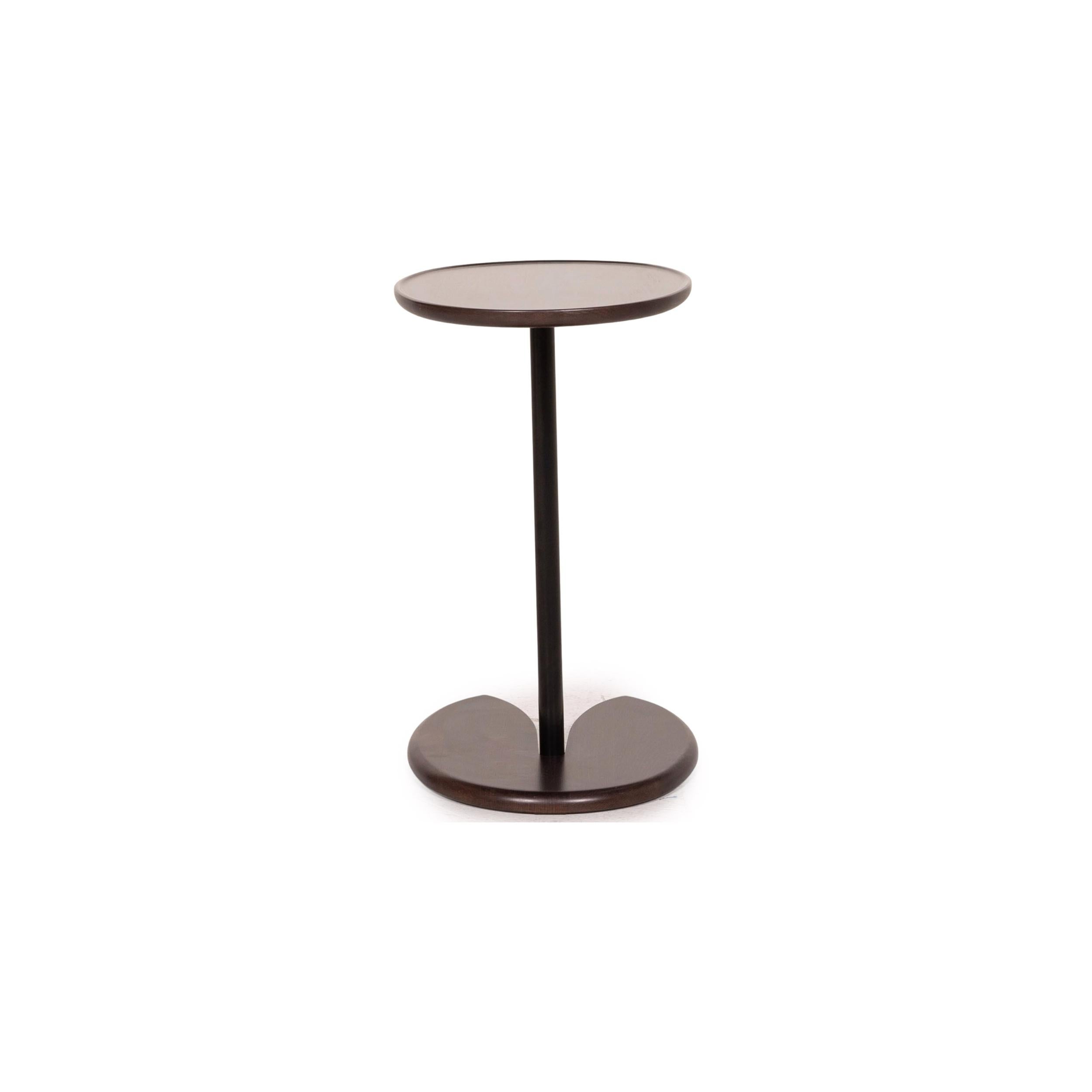 Norwegian Stressless Wood Side Table Dark Brown Table For Sale