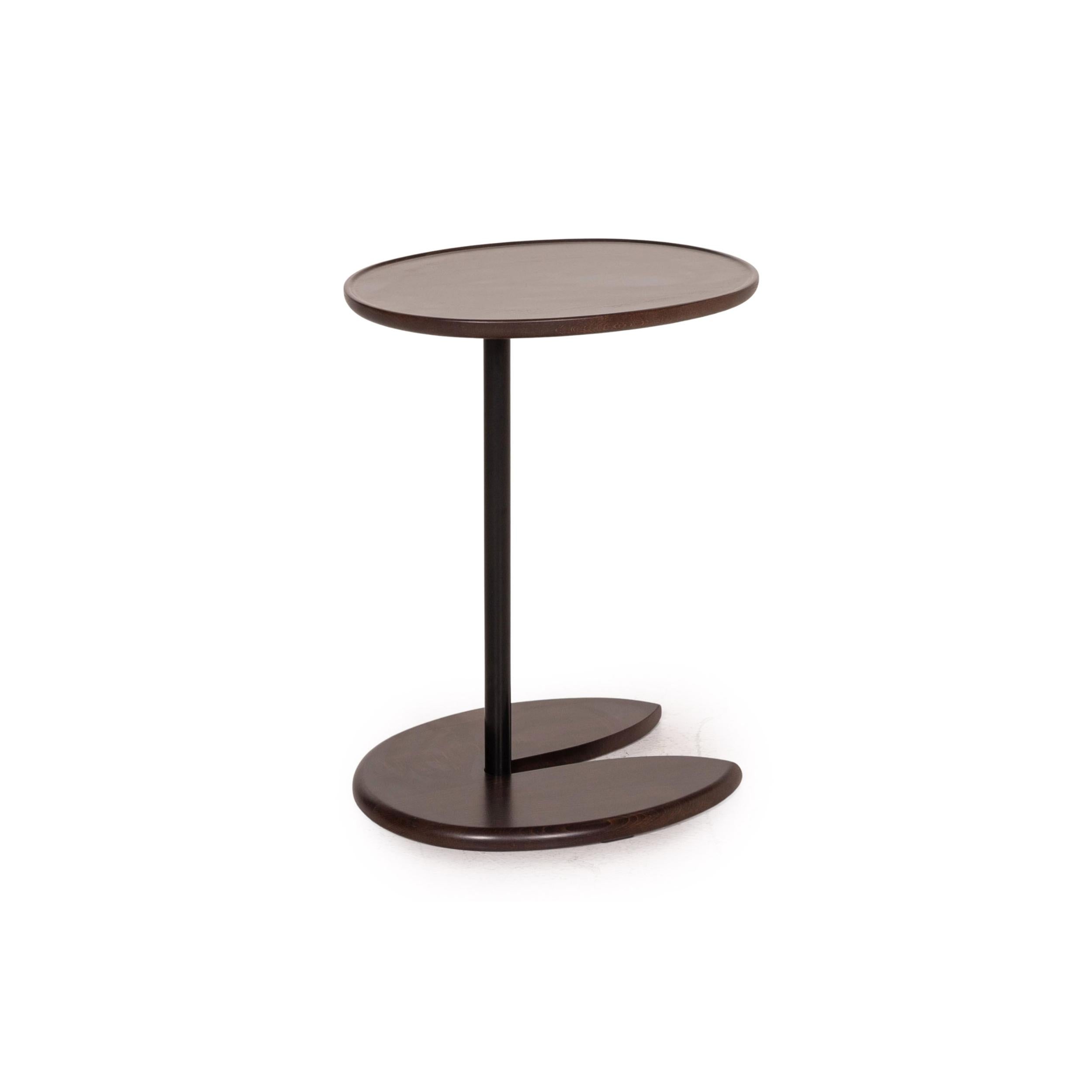 Stressless Wood Side Table Dark Brown Table In Good Condition For Sale In Cologne, DE