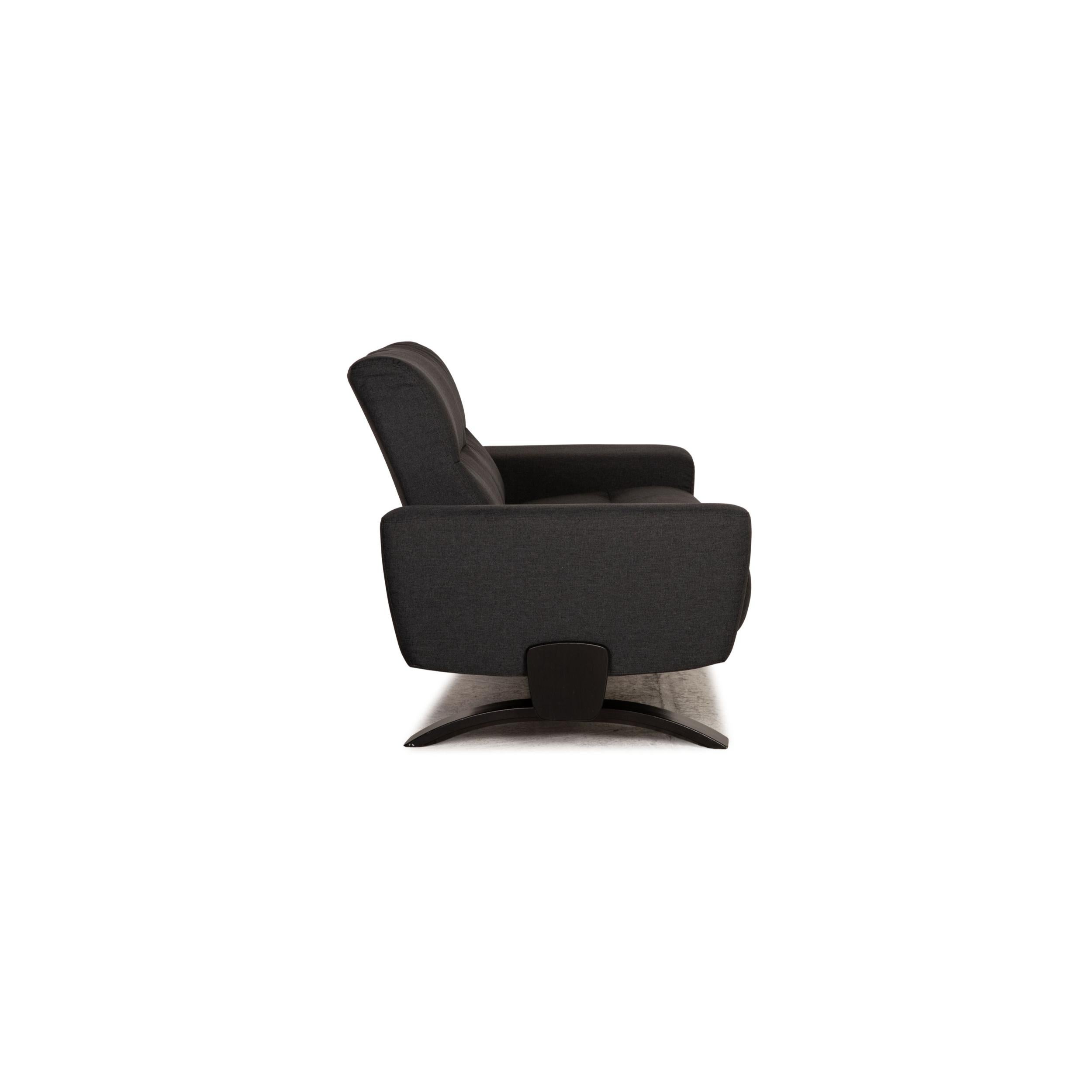 Ensemble de canapés deux places en tissu gris Dreistzer Couch Stressless You Julia en vente 6