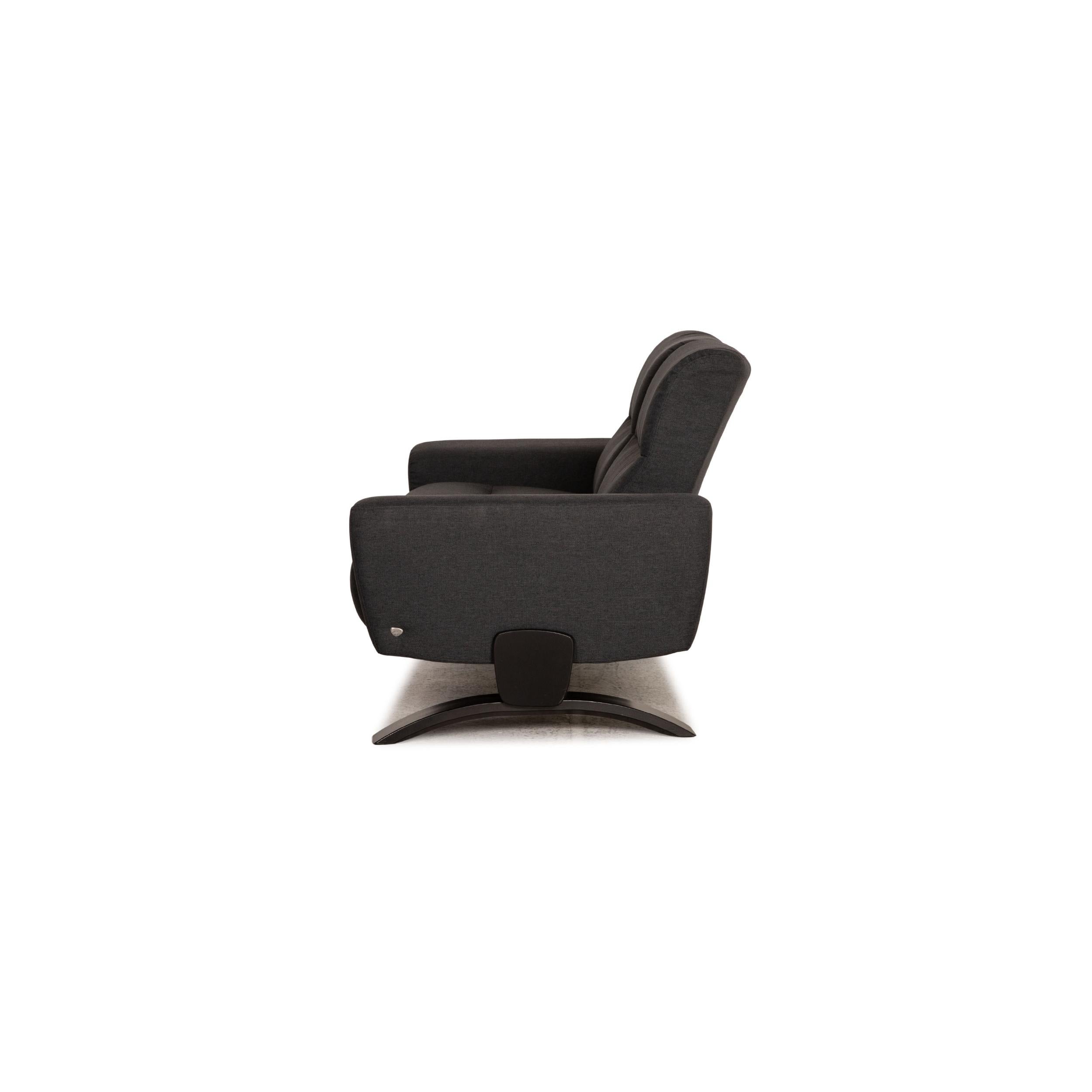 Ensemble de canapés deux places en tissu gris Dreistzer Couch Stressless You Julia en vente 8