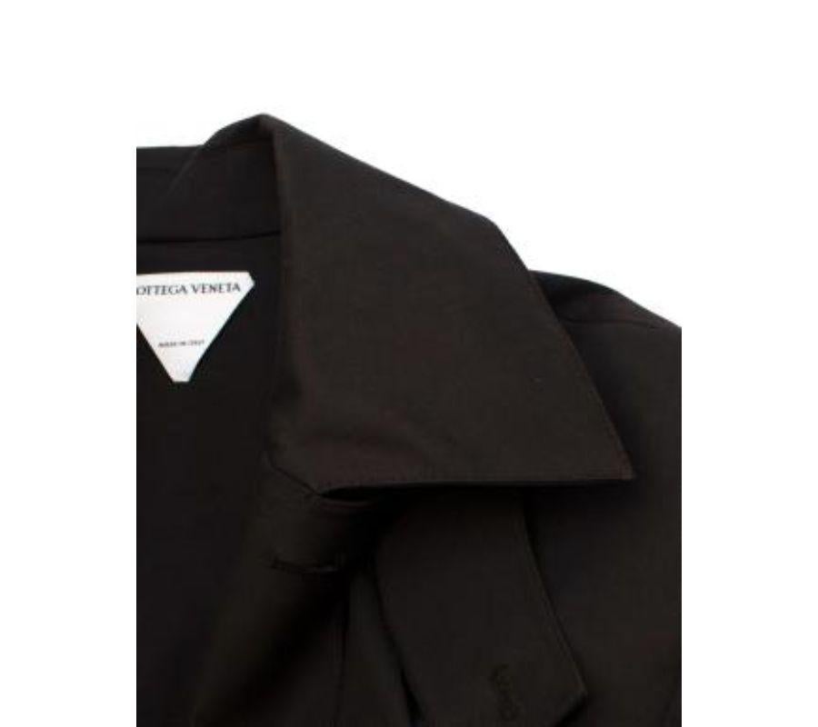 Black Stretch-cotton gabardine belted coat For Sale